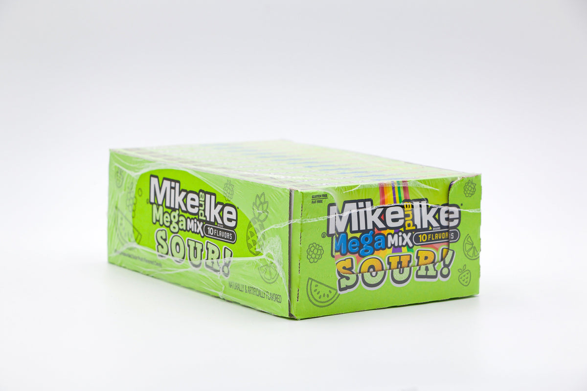 Mike and Ike Mega Mix 10 flavours Sour!, Kaubonbons mit 10 verschiedenen sauren Fruchtgeschmäckern, VPE: 1x141g