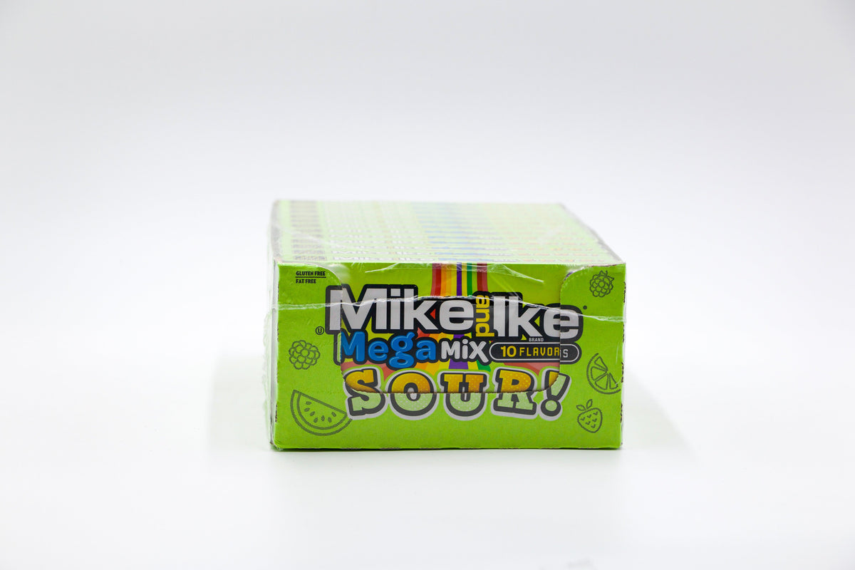 Mike and Ike Mega Mix 10 flavours Sour!, Kaubonbons mit 10 verschiedenen sauren Fruchtgeschmäckern, VPE: 1x141g