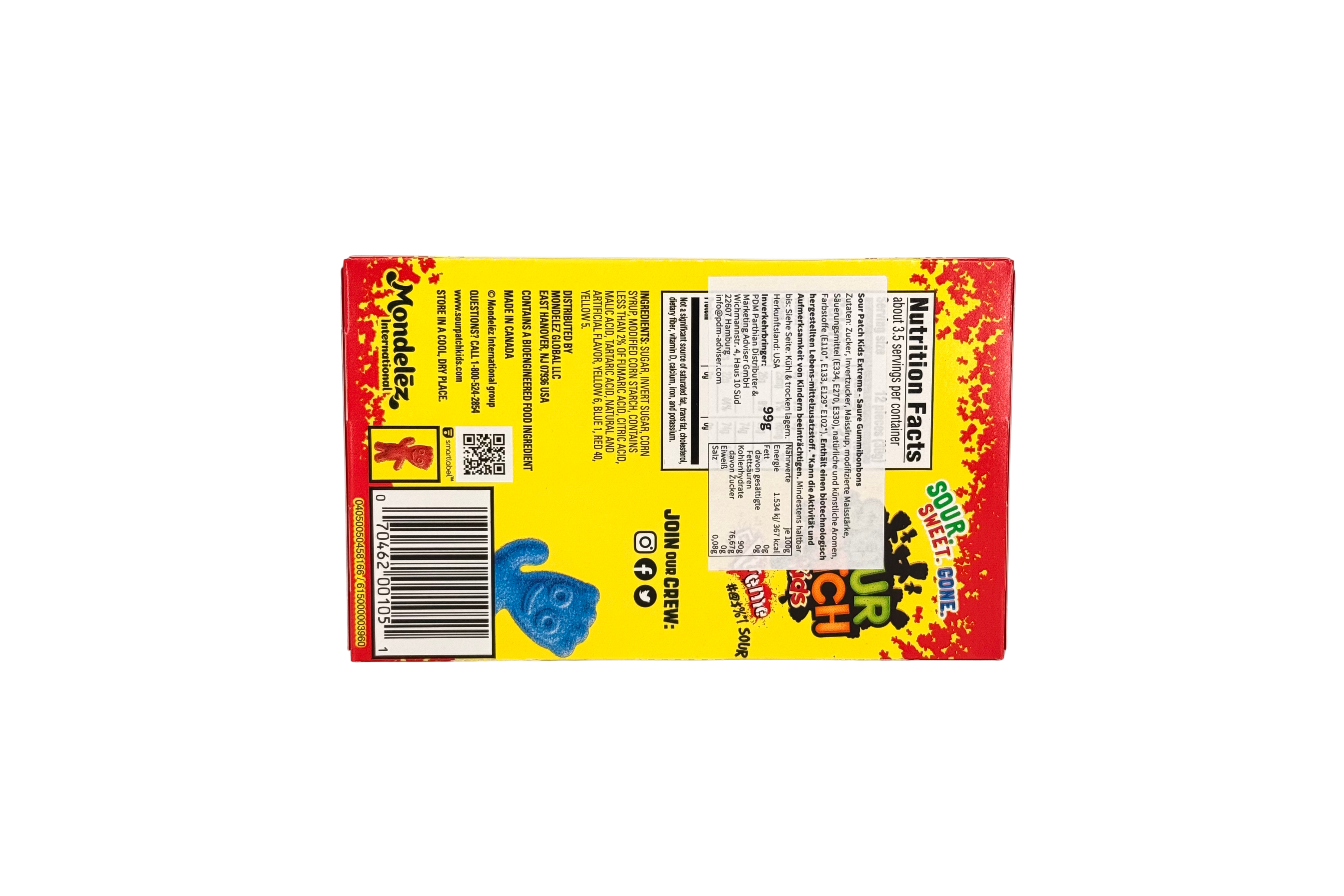 Sour Patch Kids Extreme Theater Box, VPE: 99g Packung, VKE: 12x99g