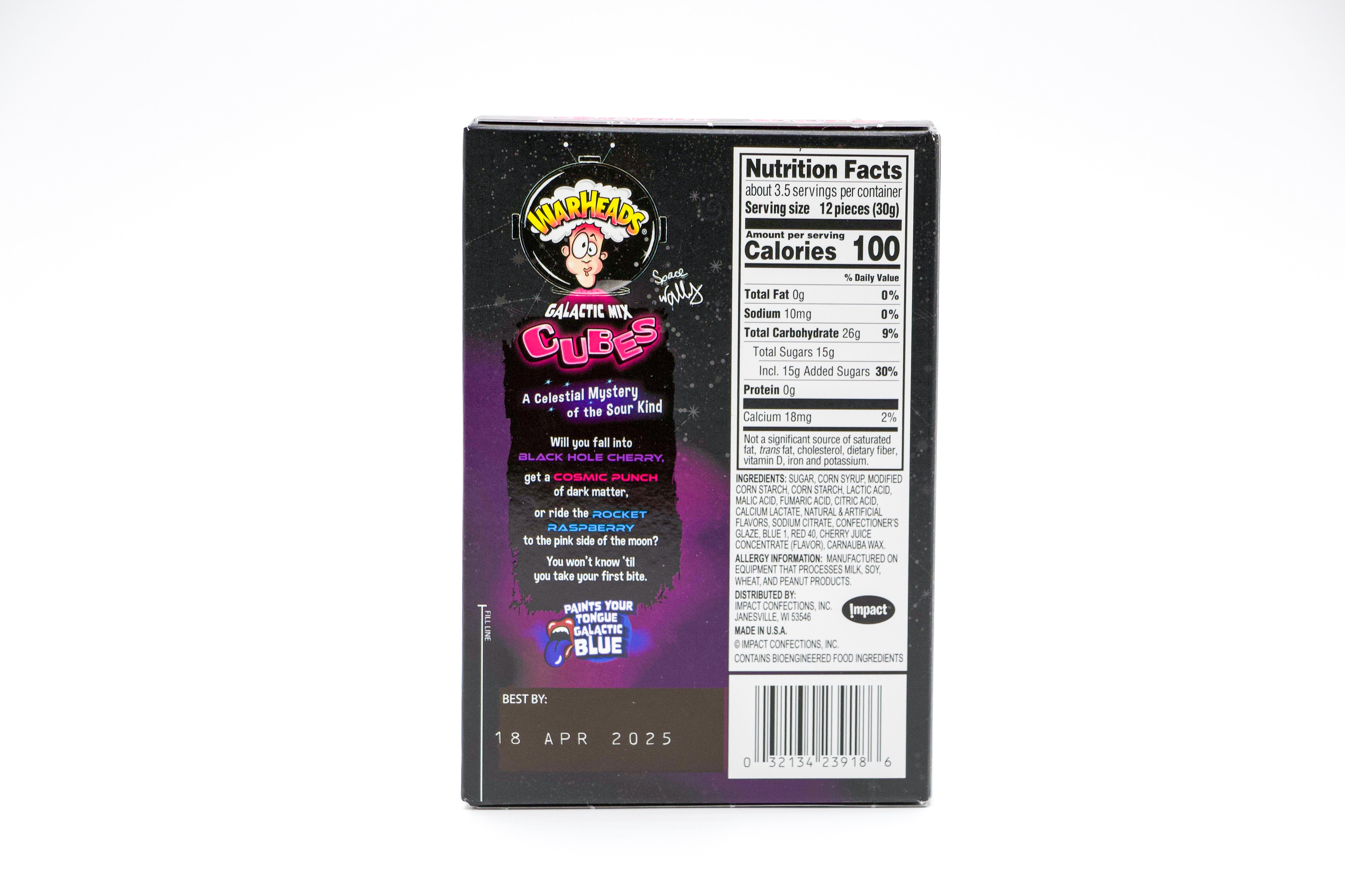 Warheads Galactic Mix Cubes Theater Box, VPE: 99g, VKE: 12x99g