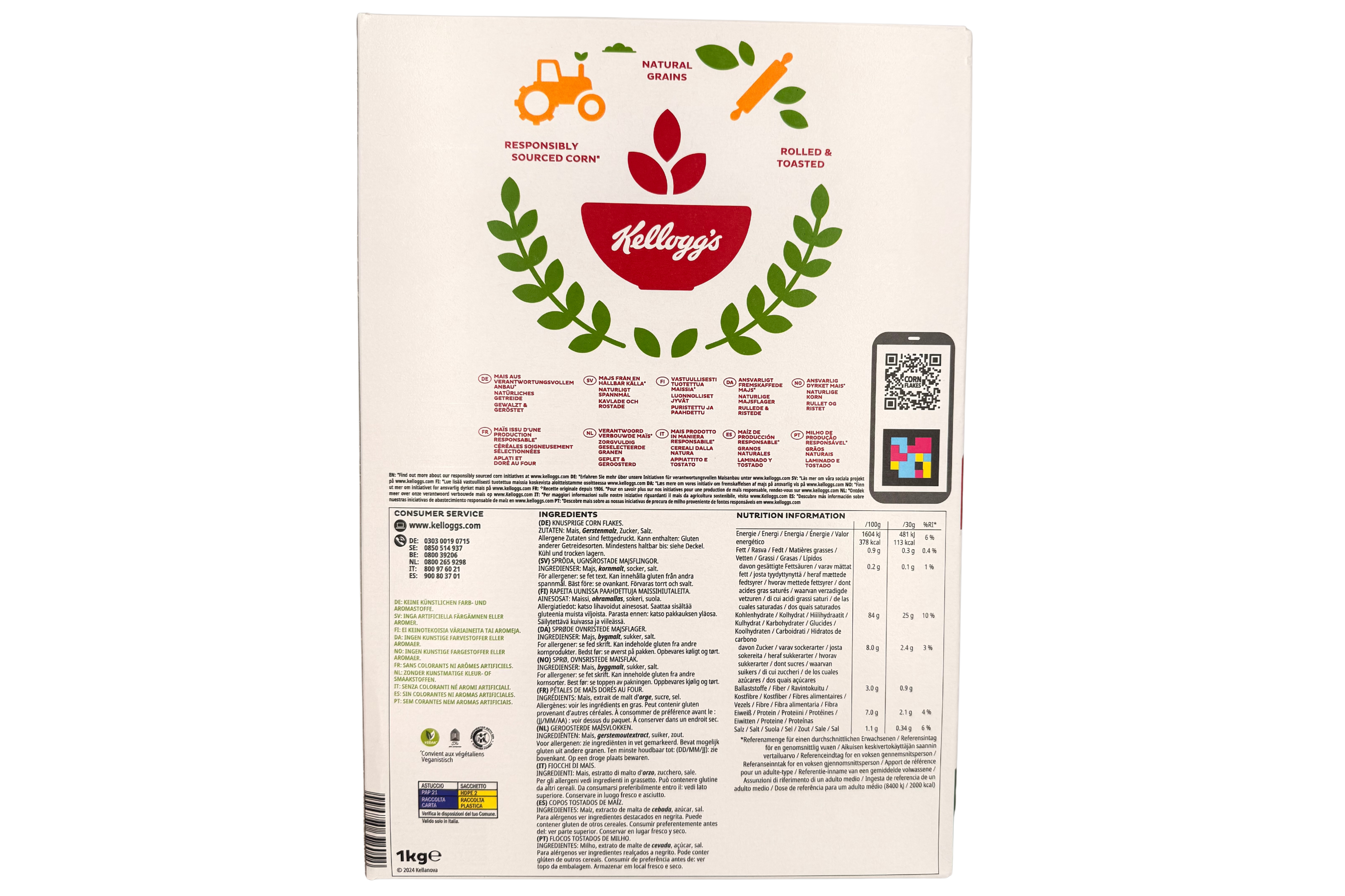 Kellogg's Corn Flakes Original, VPE: 1.000g, VKE: 3x1.000g