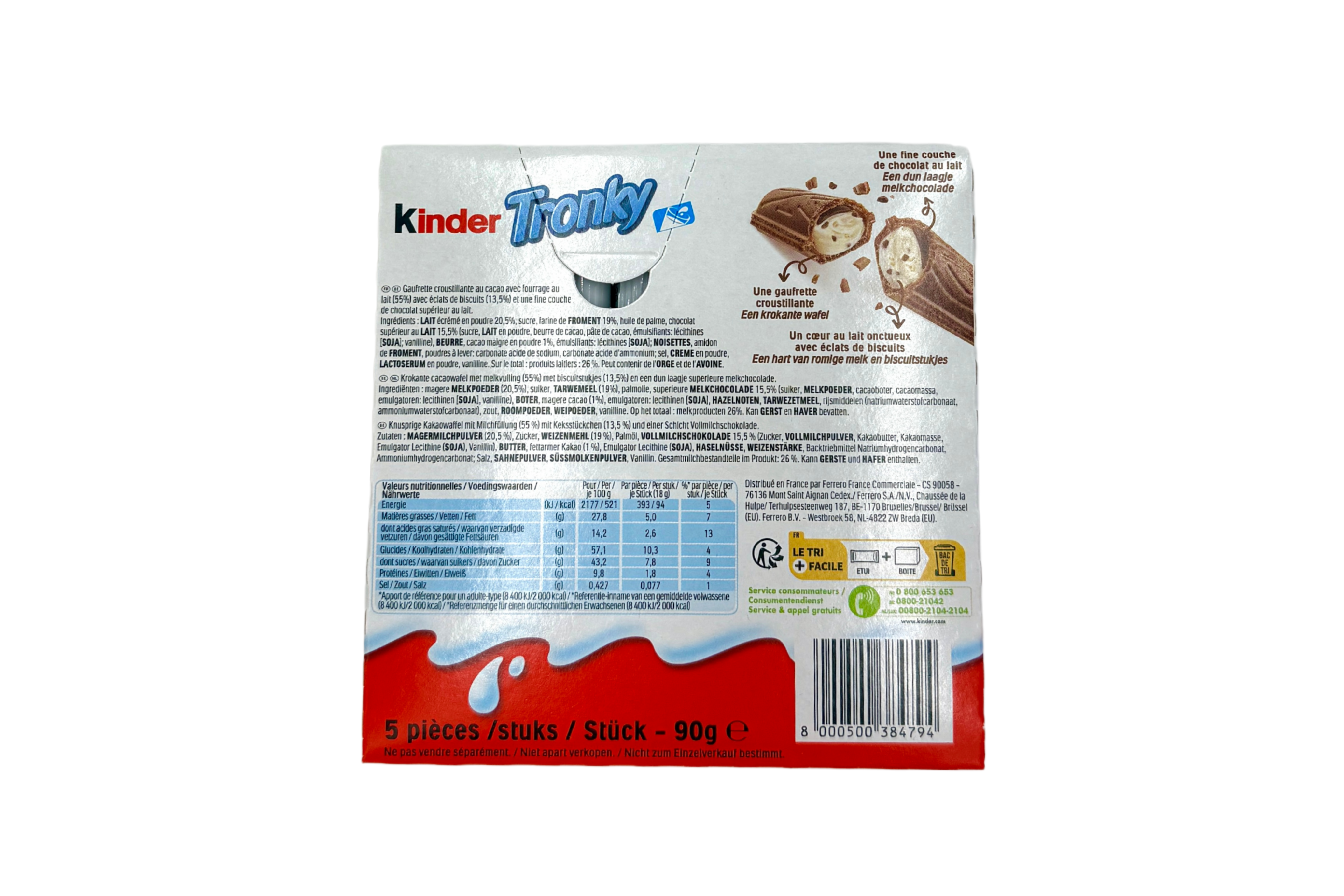 KINDER Tronky 5er, VPE: 90g Packung, VKE 20x90g