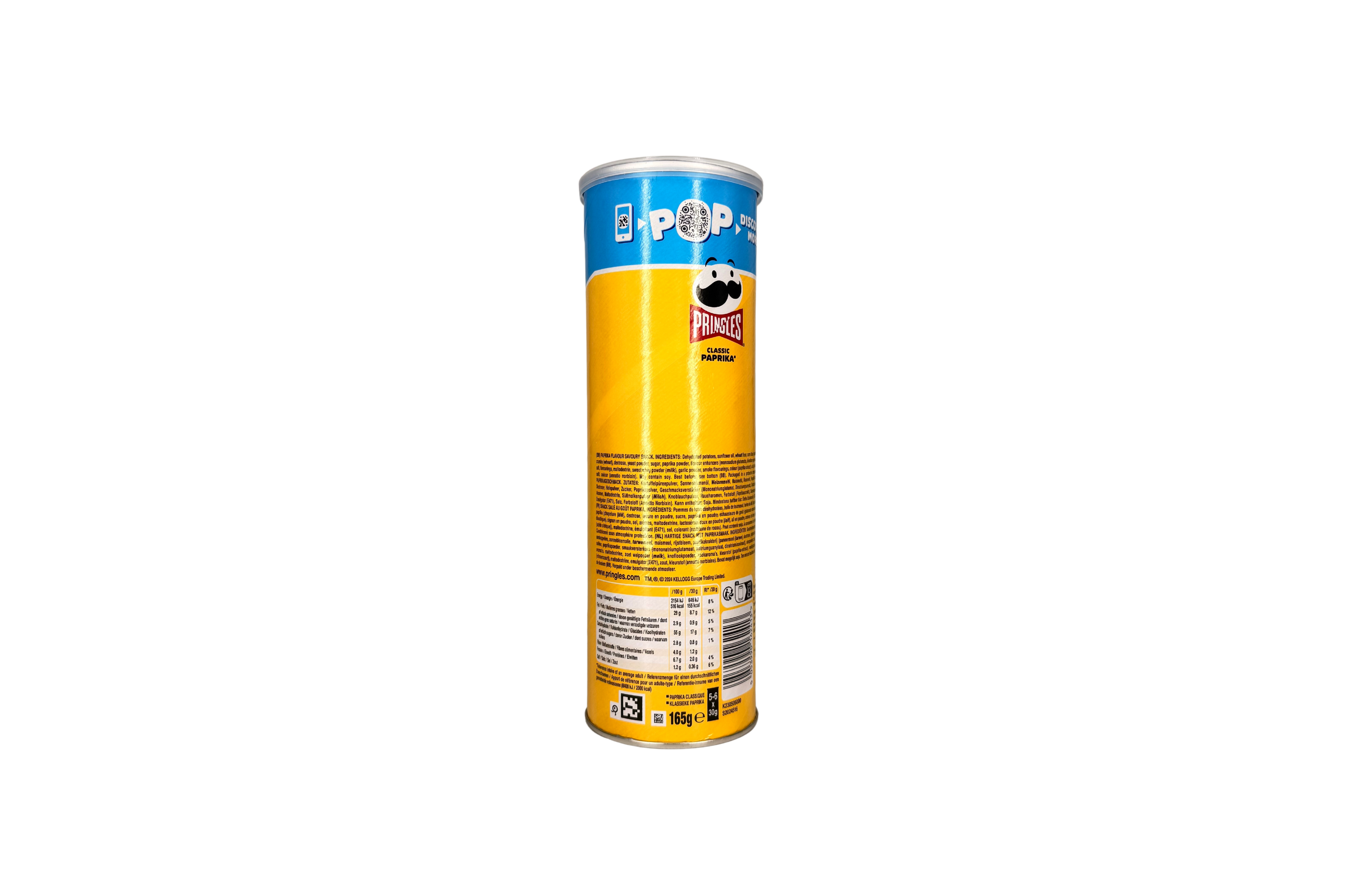 PRINGLES Classic Paprika , VPE: 165g, VKE: 19x165g