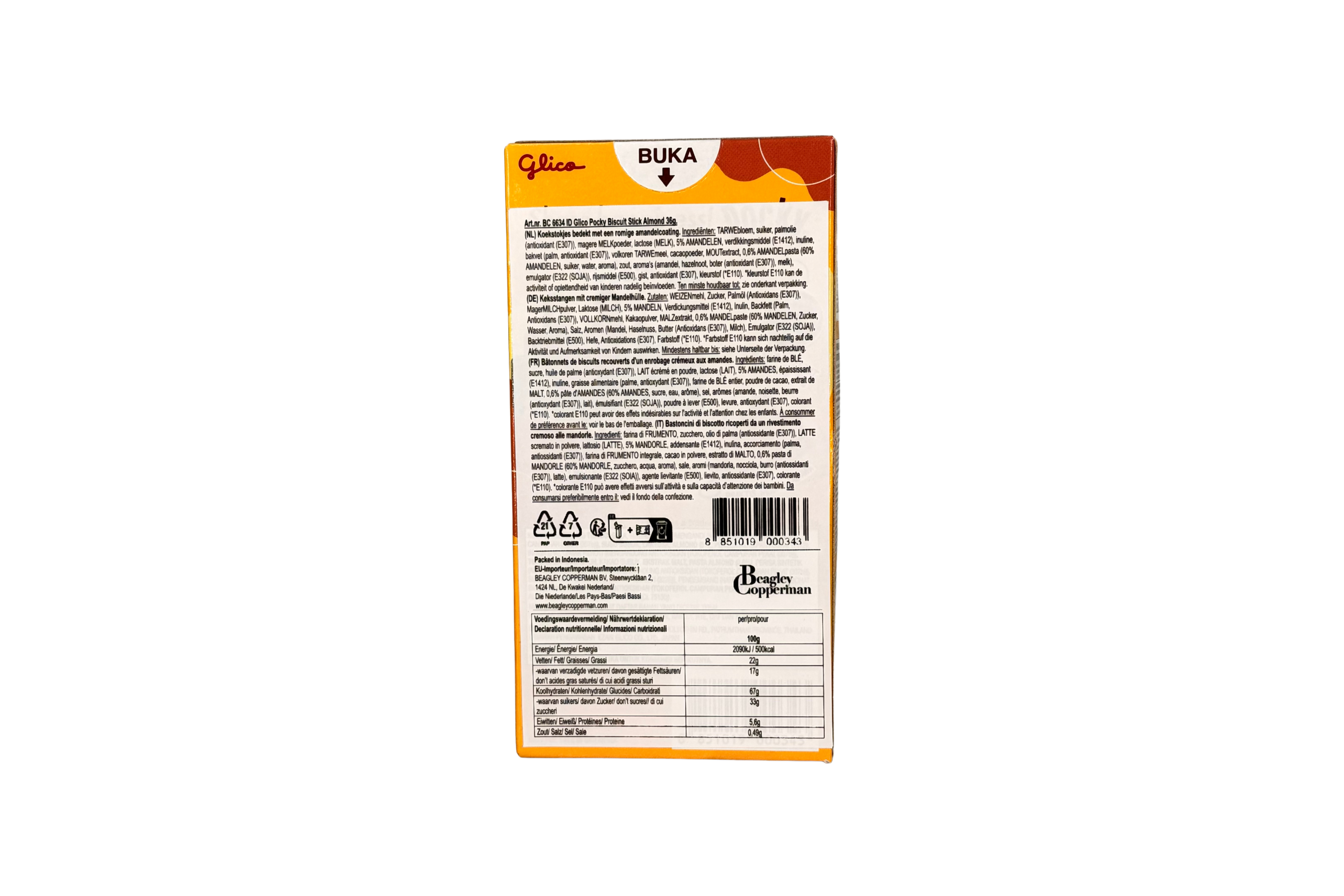 Pocky Almond Flavor, VPE: 36g, VKE: 10x36g