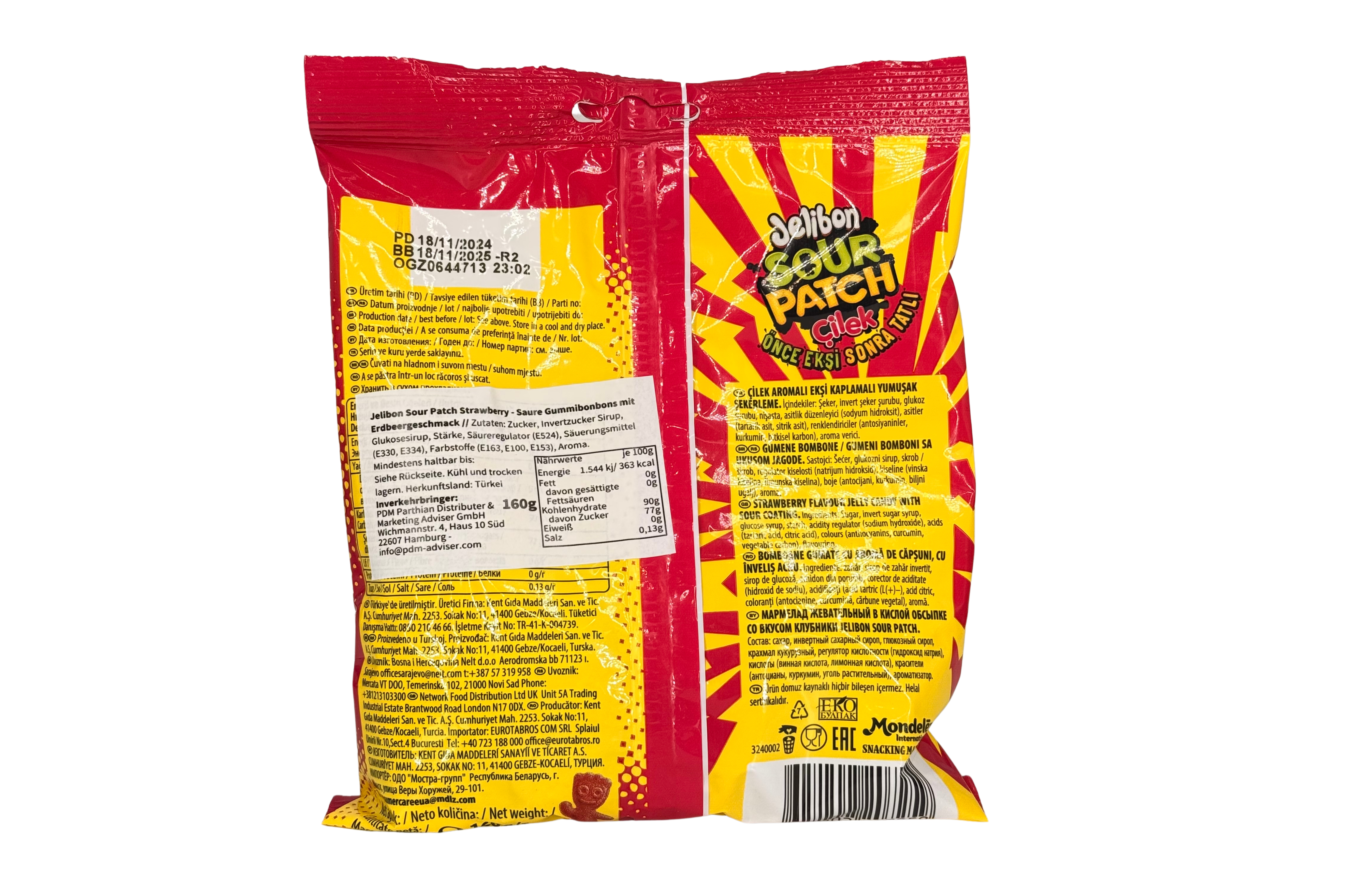 Jelibon Sour Patch Erdbeere, VPE: 160g, VKE. 10x160g