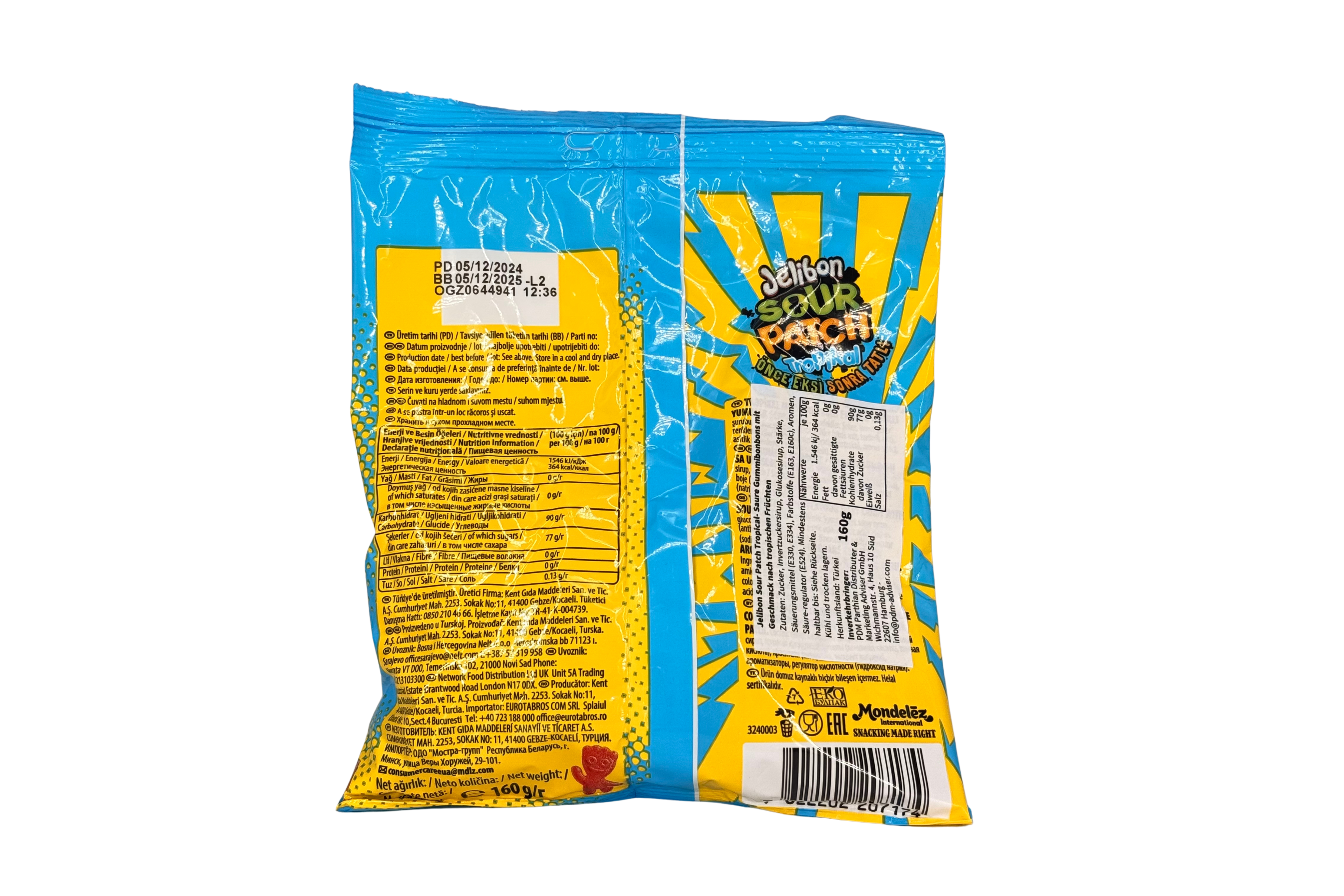 Jelibon Sour Patch Tropical, VPE: 160g, VKE. 10x160g