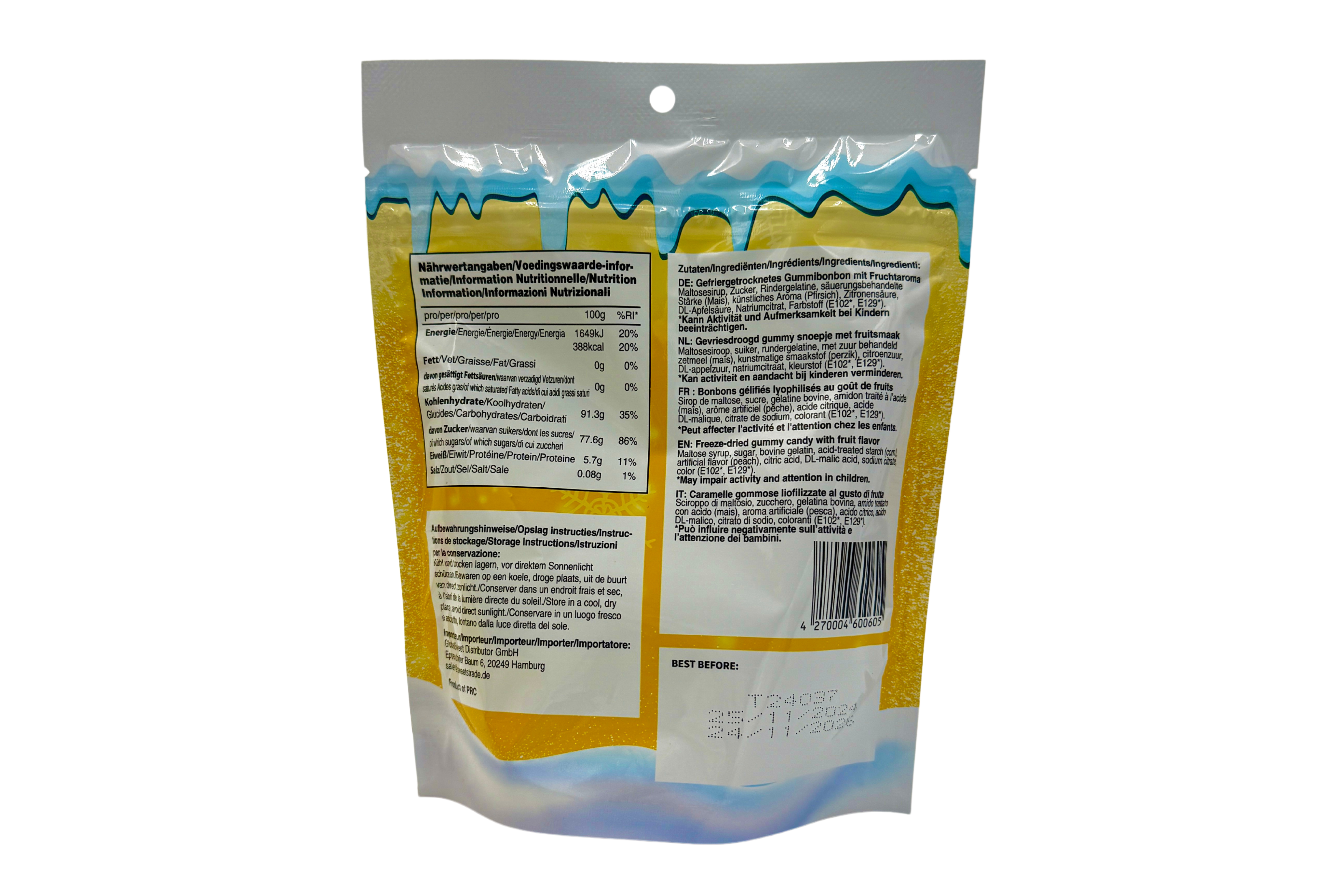 Chaos Candy Freeze Dried Crunchy Peach Rings, VPE: 50g, VKE: 24x50g