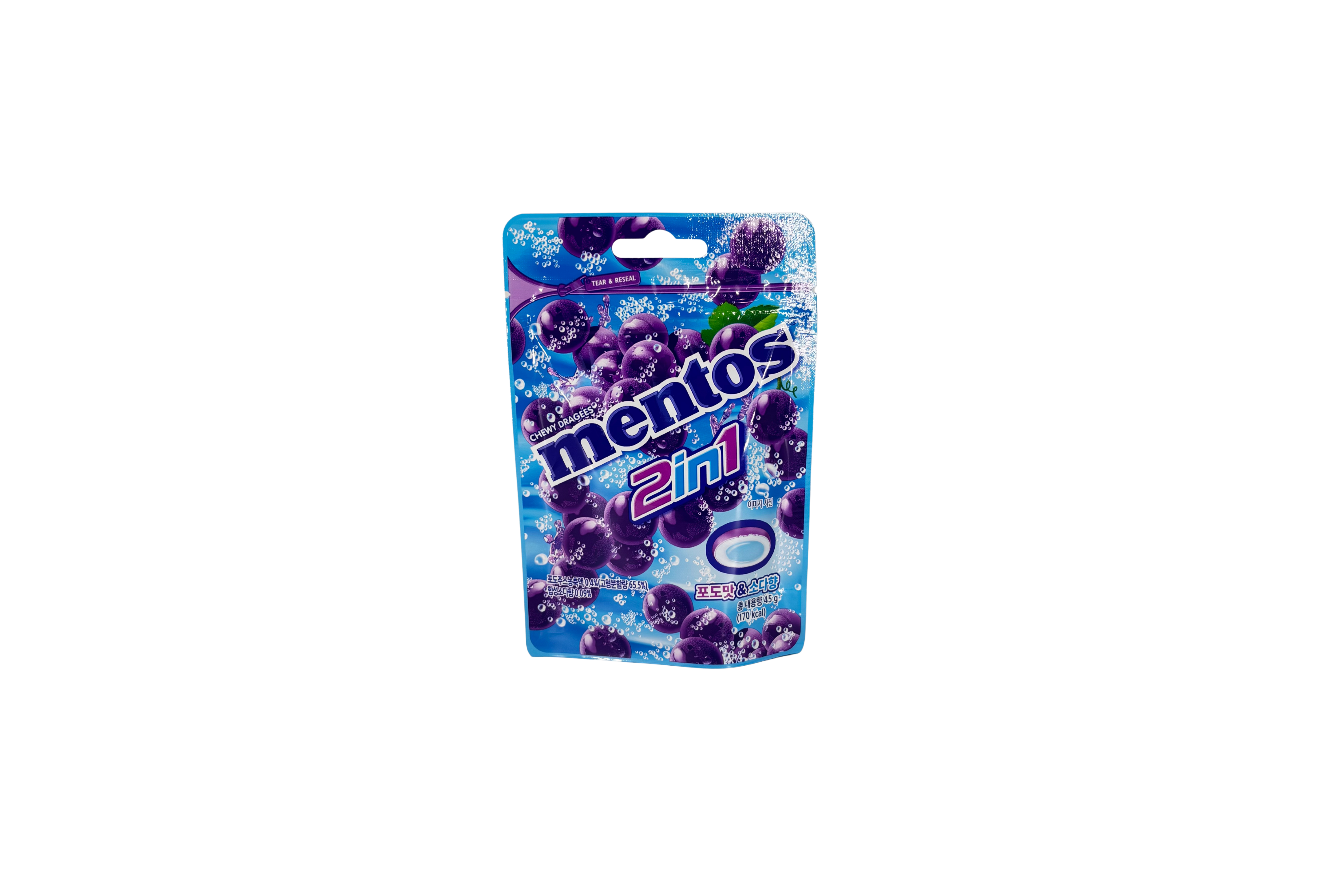 Nongshim Mentos 2in1 Grape Soda Flavor, VPE: 45g, VKE: 10x45g