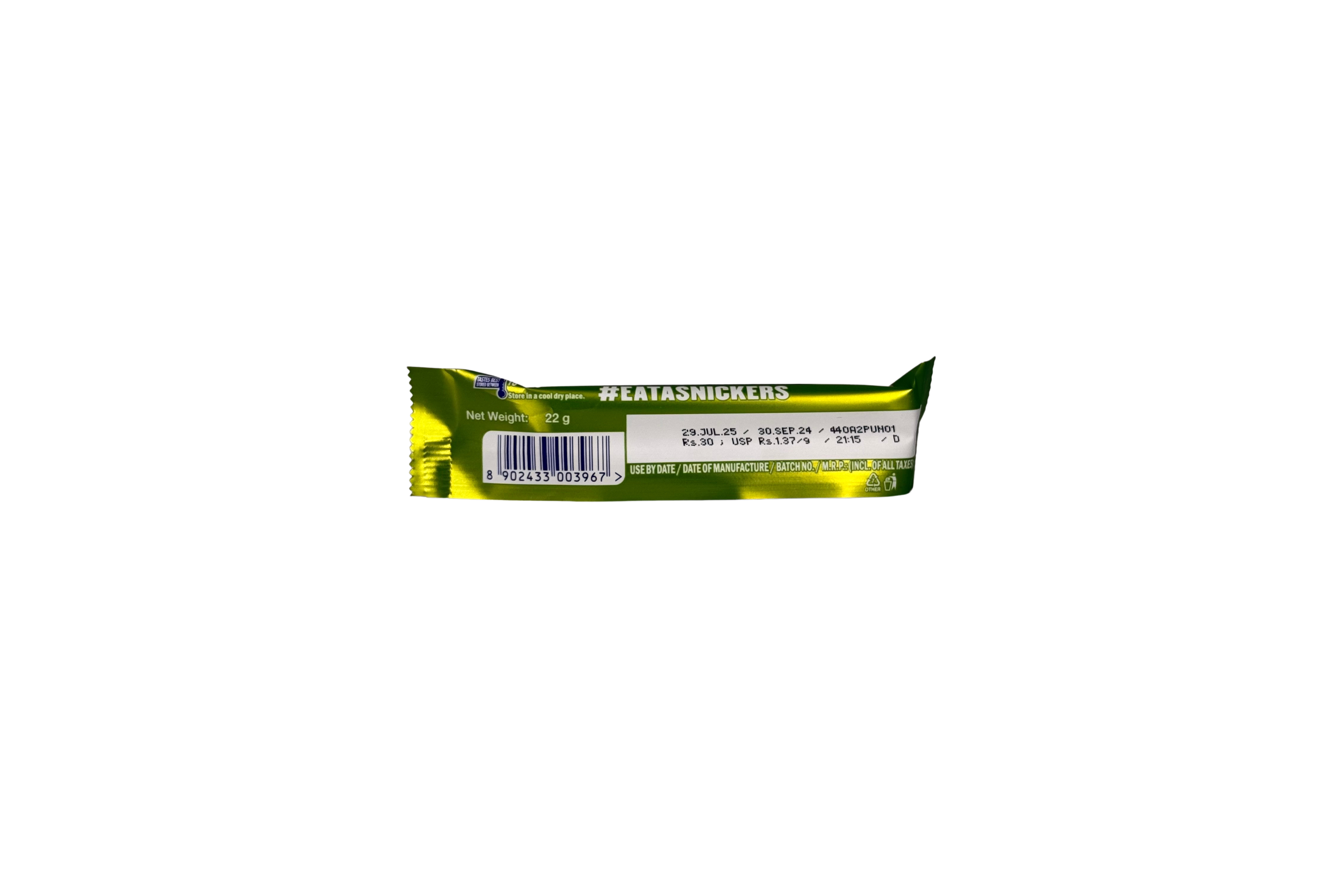 Snickers Kesar Pista, VPE: 22g, VKE: 24x22g