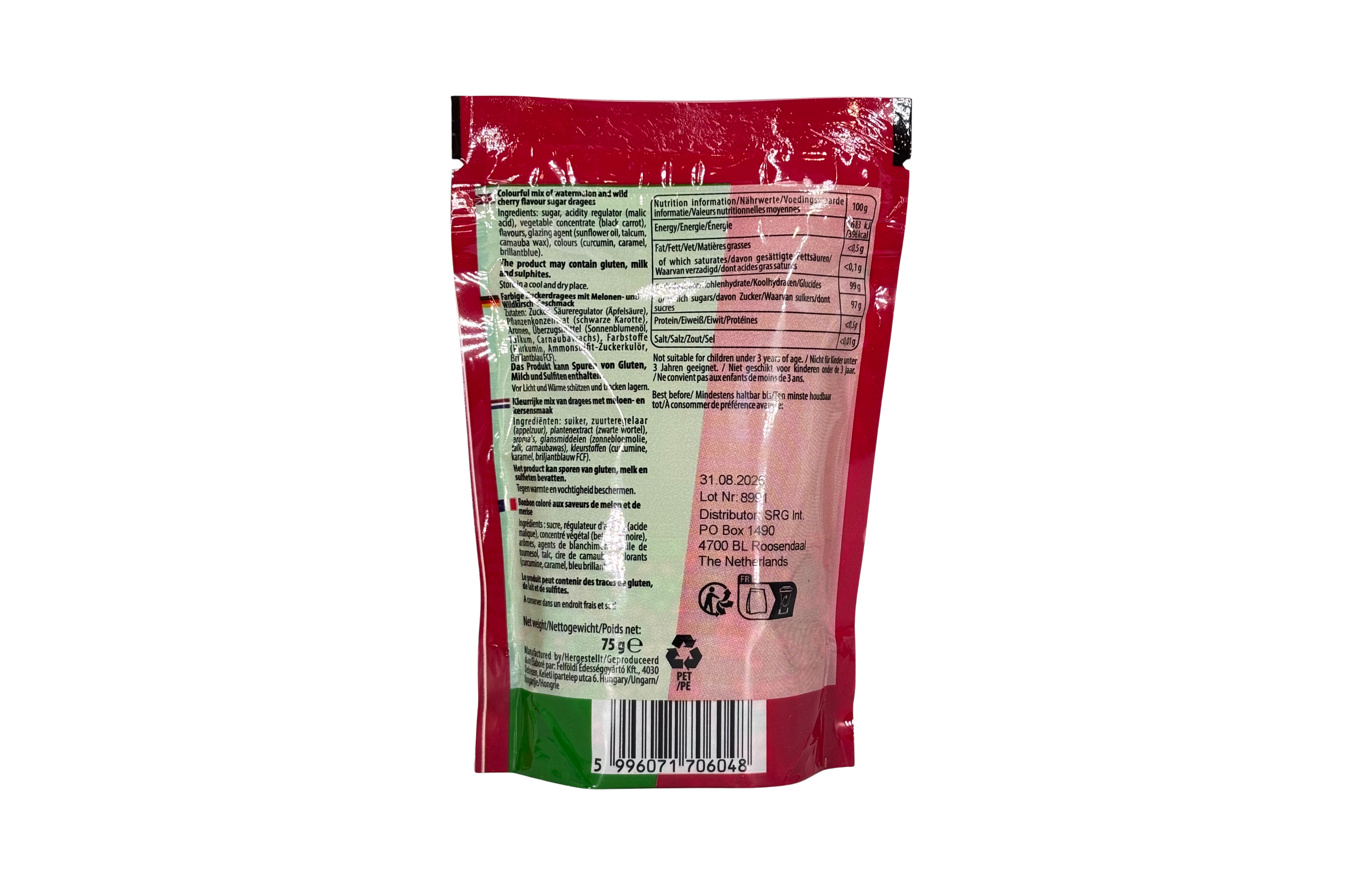 Cheekies Candy Watermelon & Wild Cherry, VPE: 75g, VKE: 23x75g