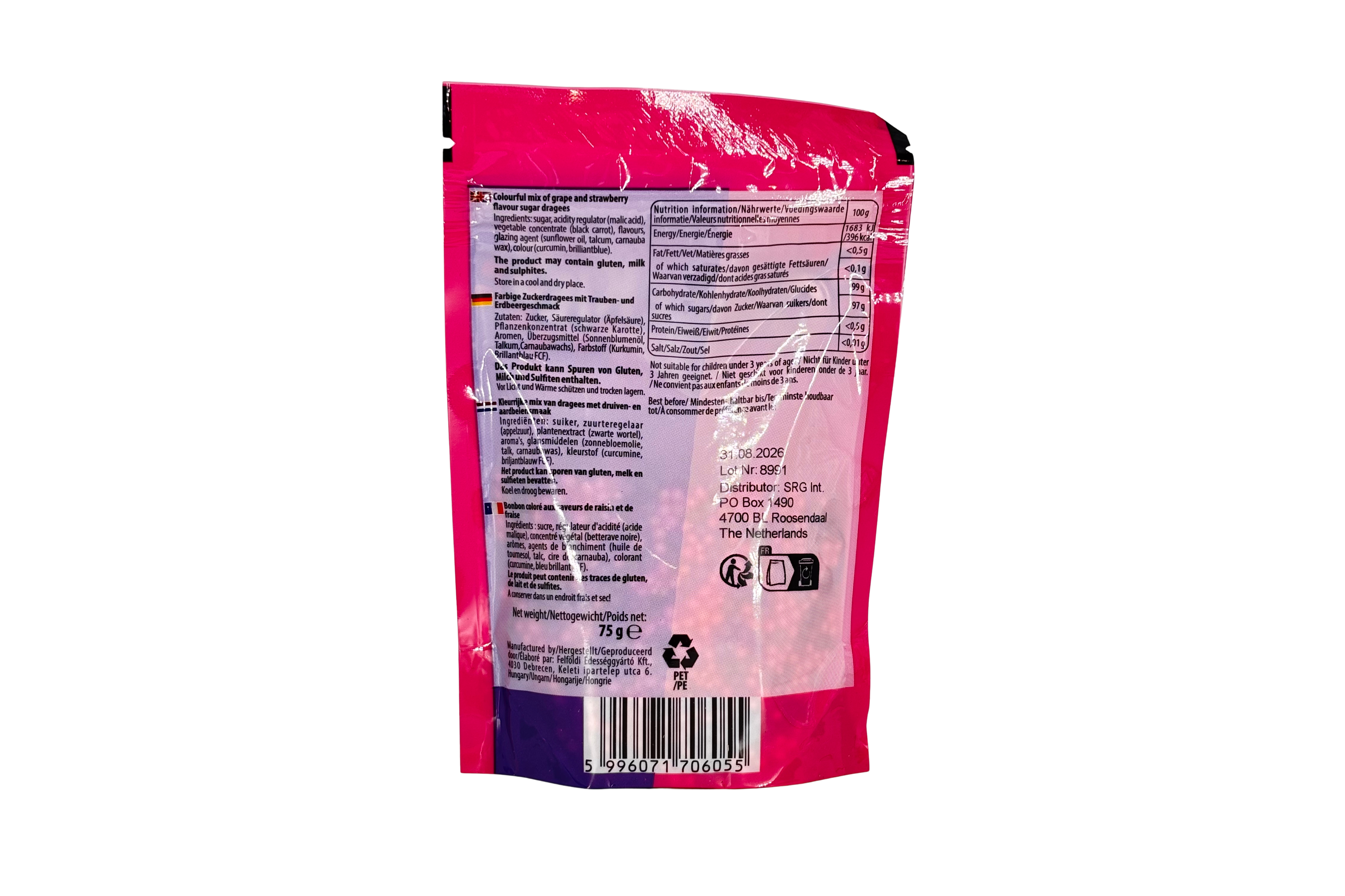 Cheekies Candy Grape & Strawberry, VPE: 75g, VKE: 23x75g