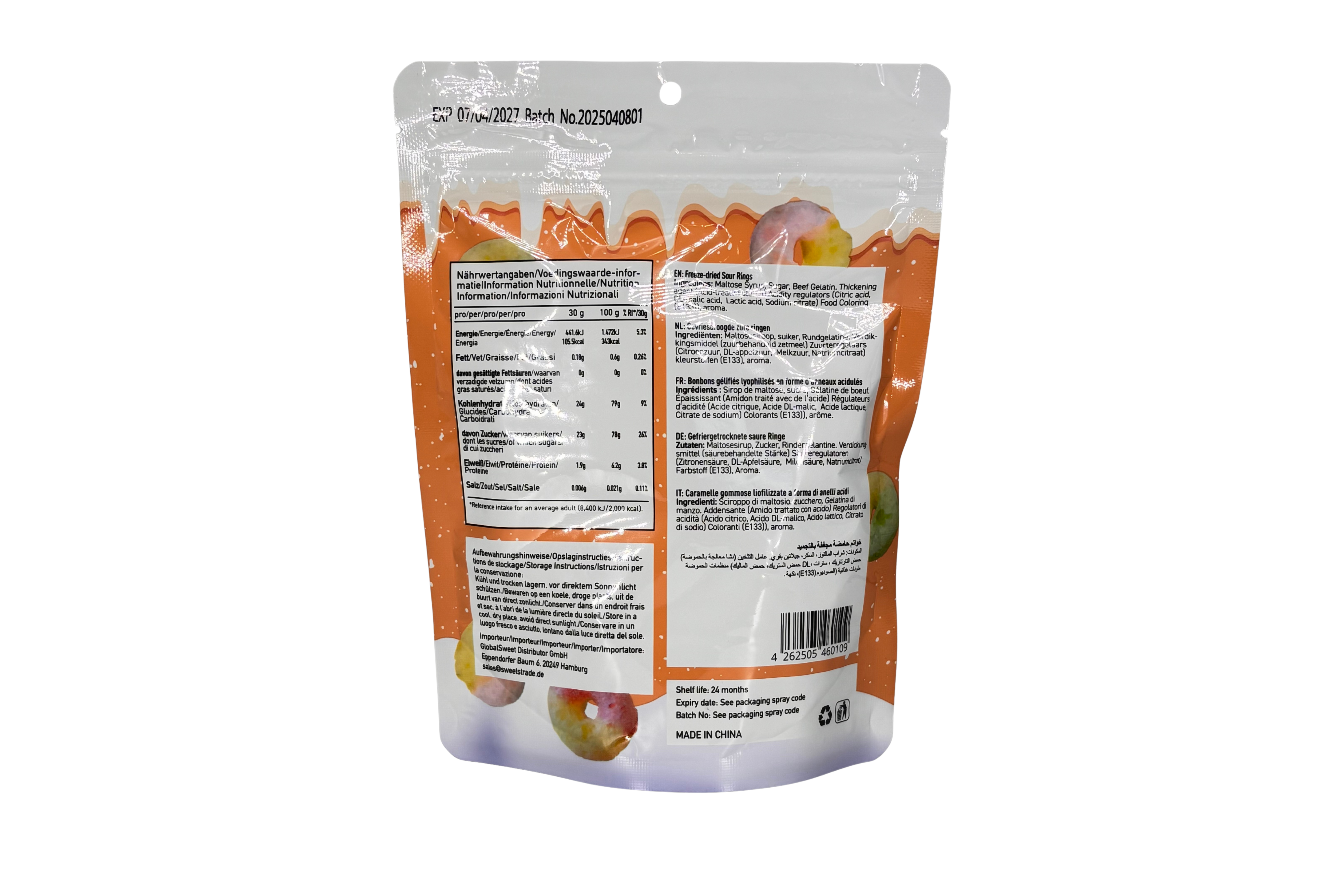 Chaos Candy Freezes Crunchy Sour rings, VPE: 50g, VKE: 24x50g