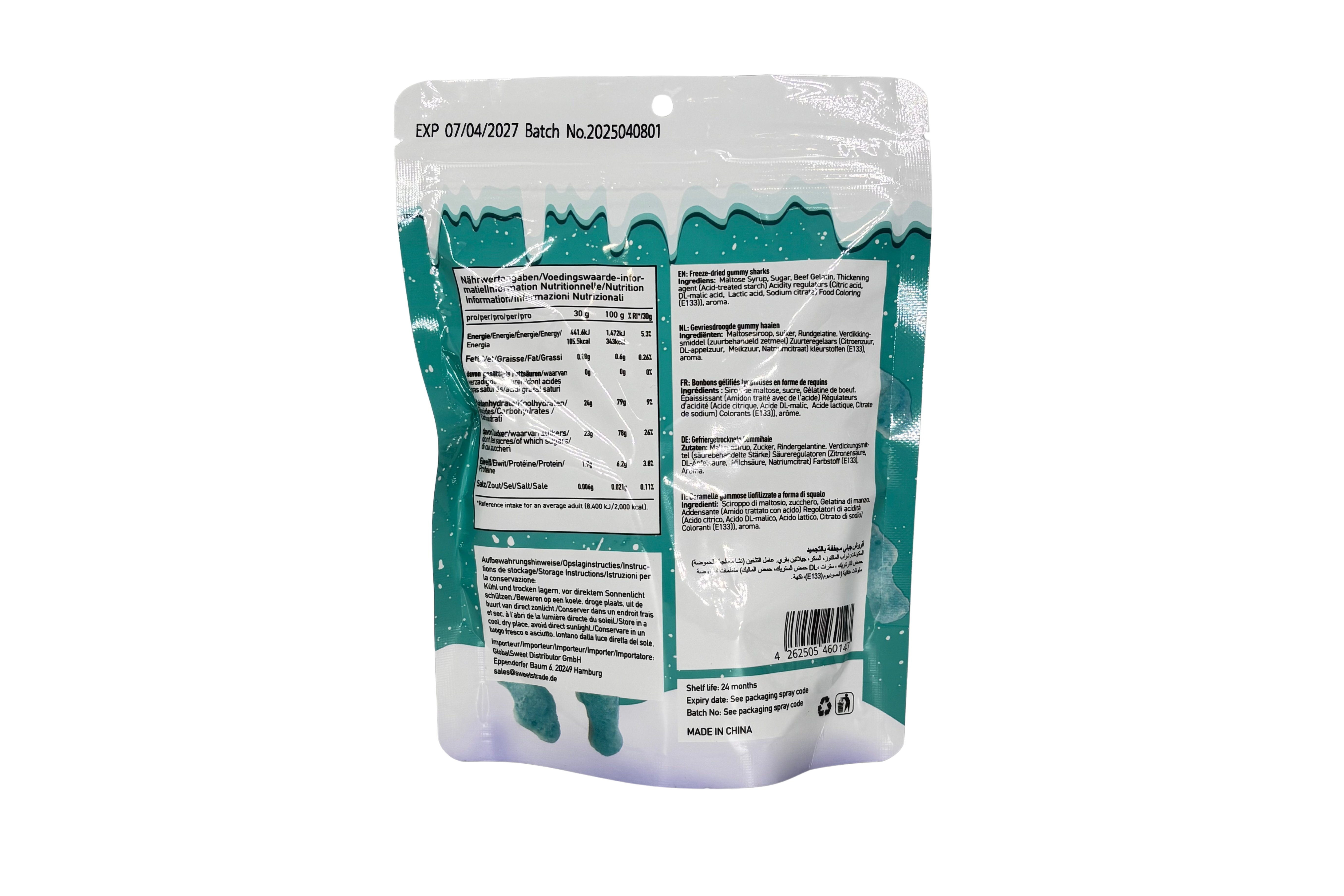 Chaos Candy Freezes Crunchy Blue Shark, VPE: 50g, VKE: 24x50g