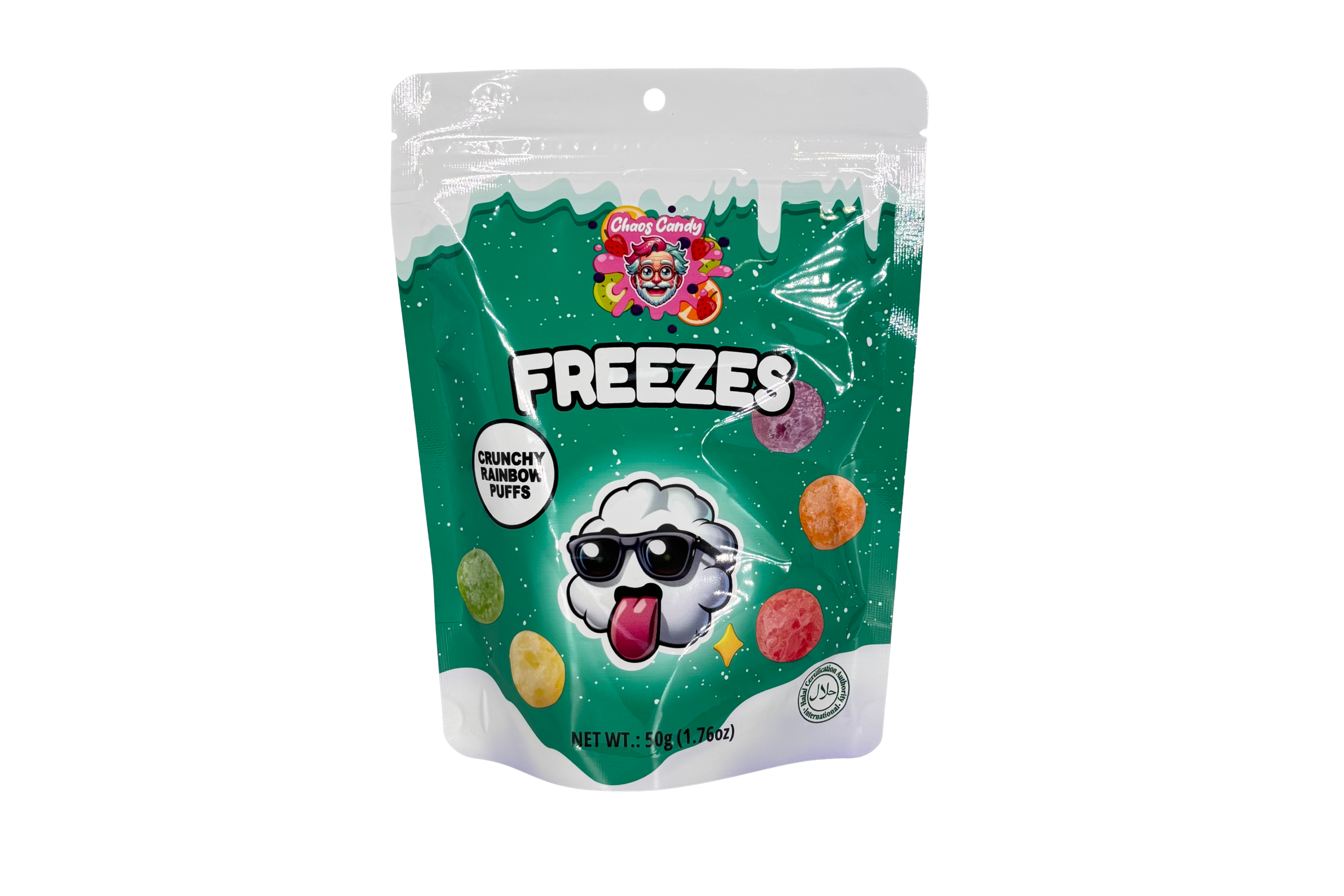 Chaos Candy Freezes Crunchy Rainbow Puffs, VPE: 50g, VKE: 24x50g