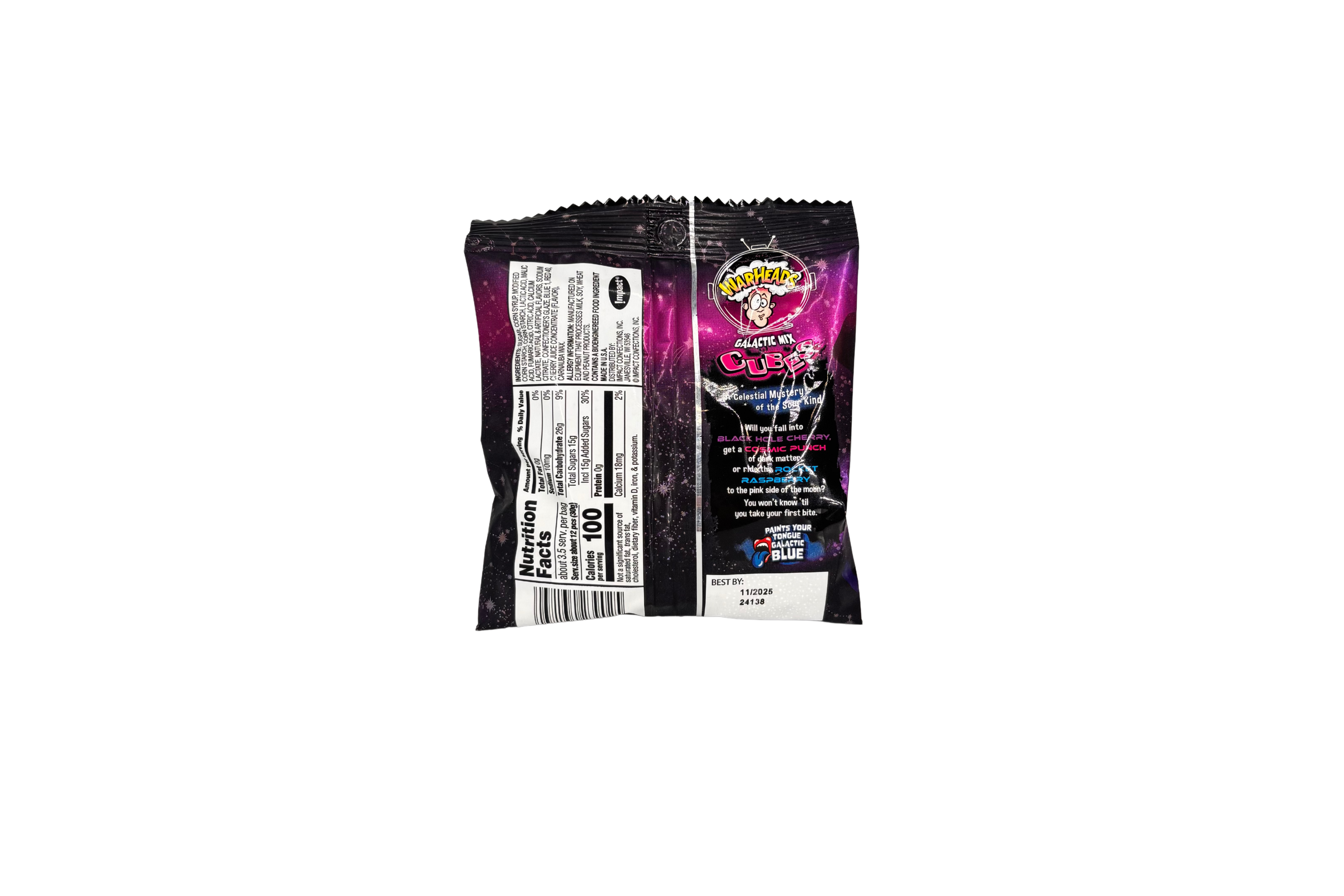 Warheads Galactic Cubes PET Beutel, VPE: 99g, VKE: 12x99g