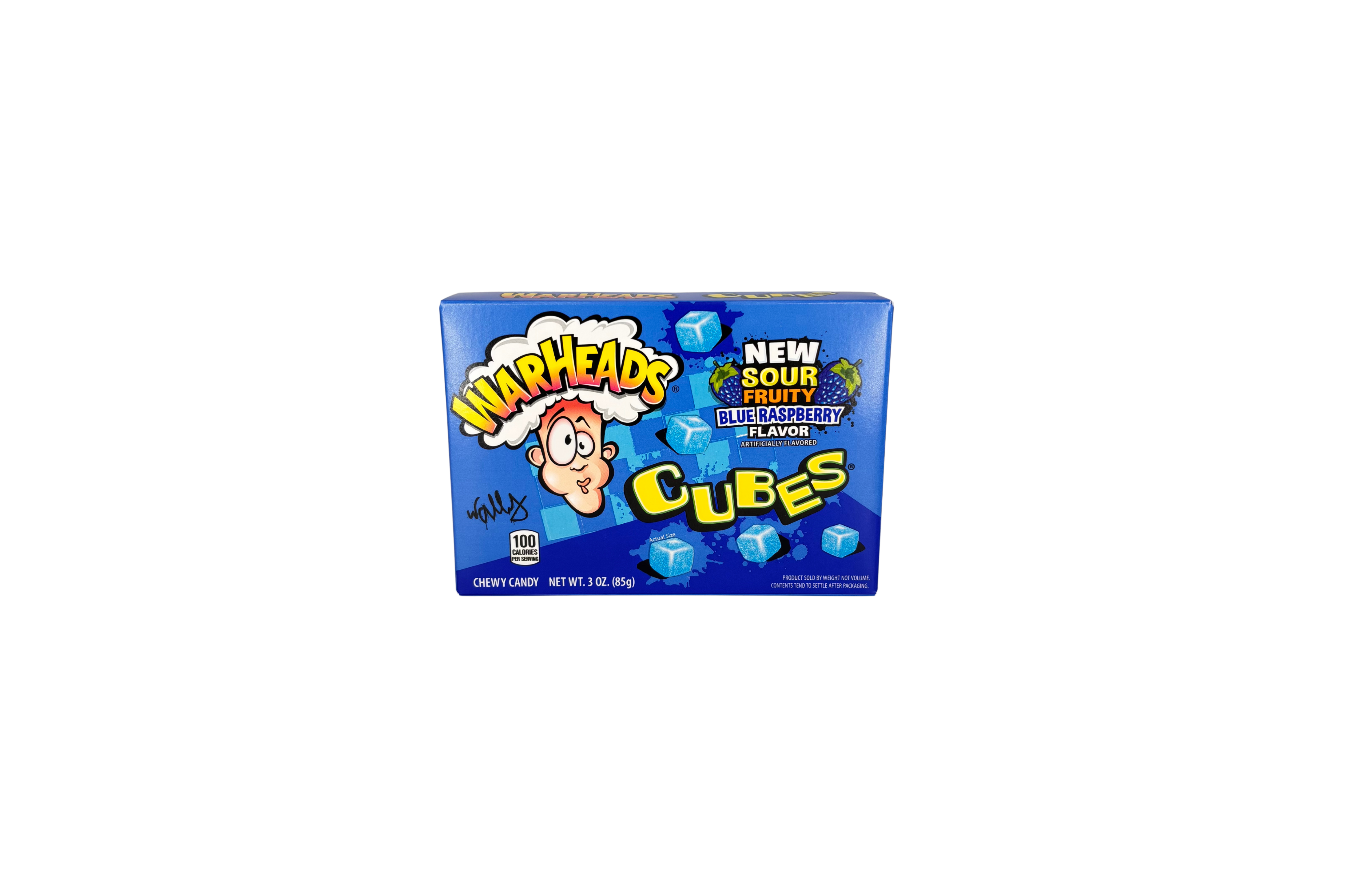 Warheads Chewy Cubes Blue Raspberry, VPE: 85g, VKE: 12x85g