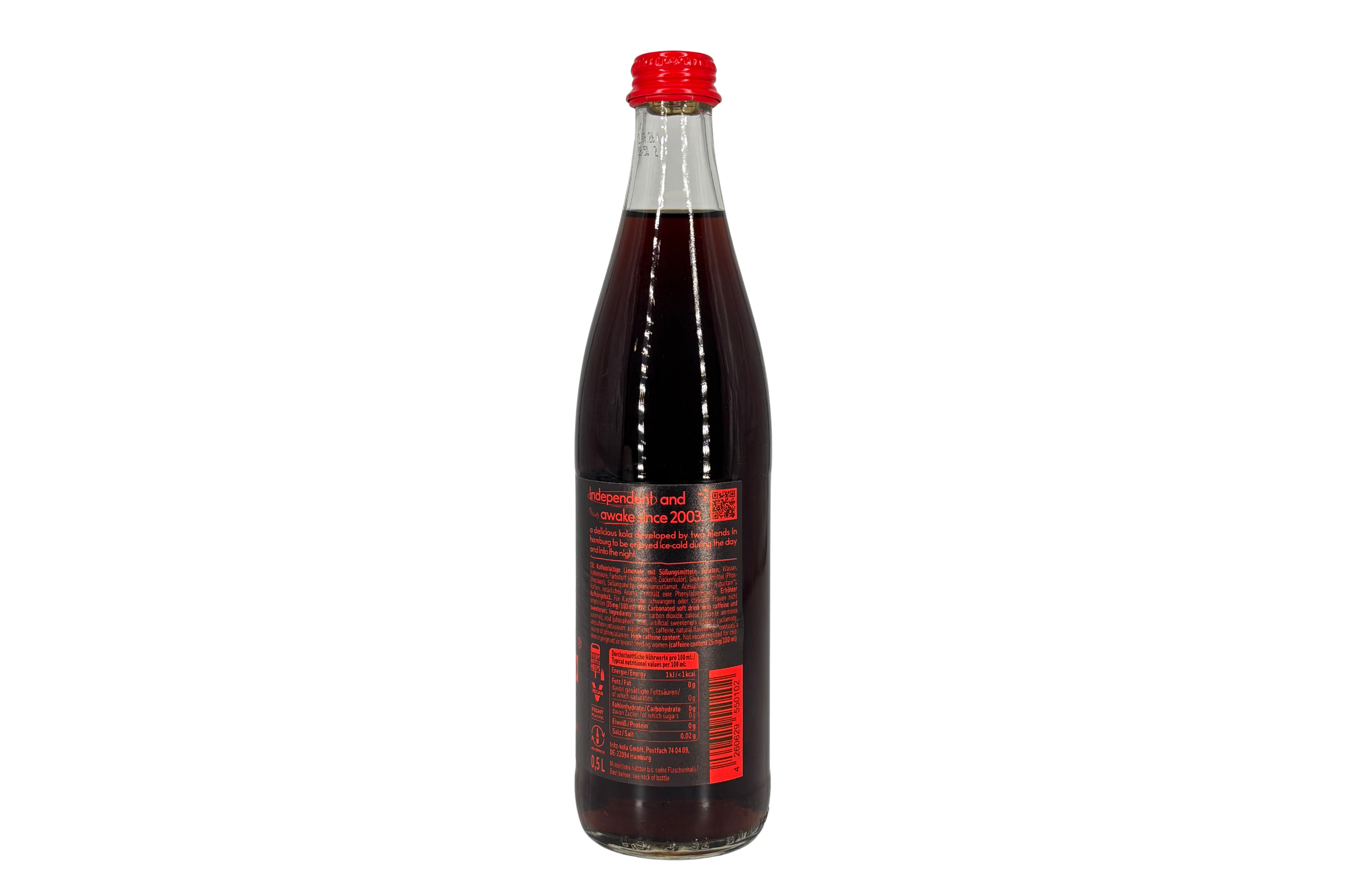 fritz-kola Fritz super zero, VPE: 500ml, VKE: 10x500ml