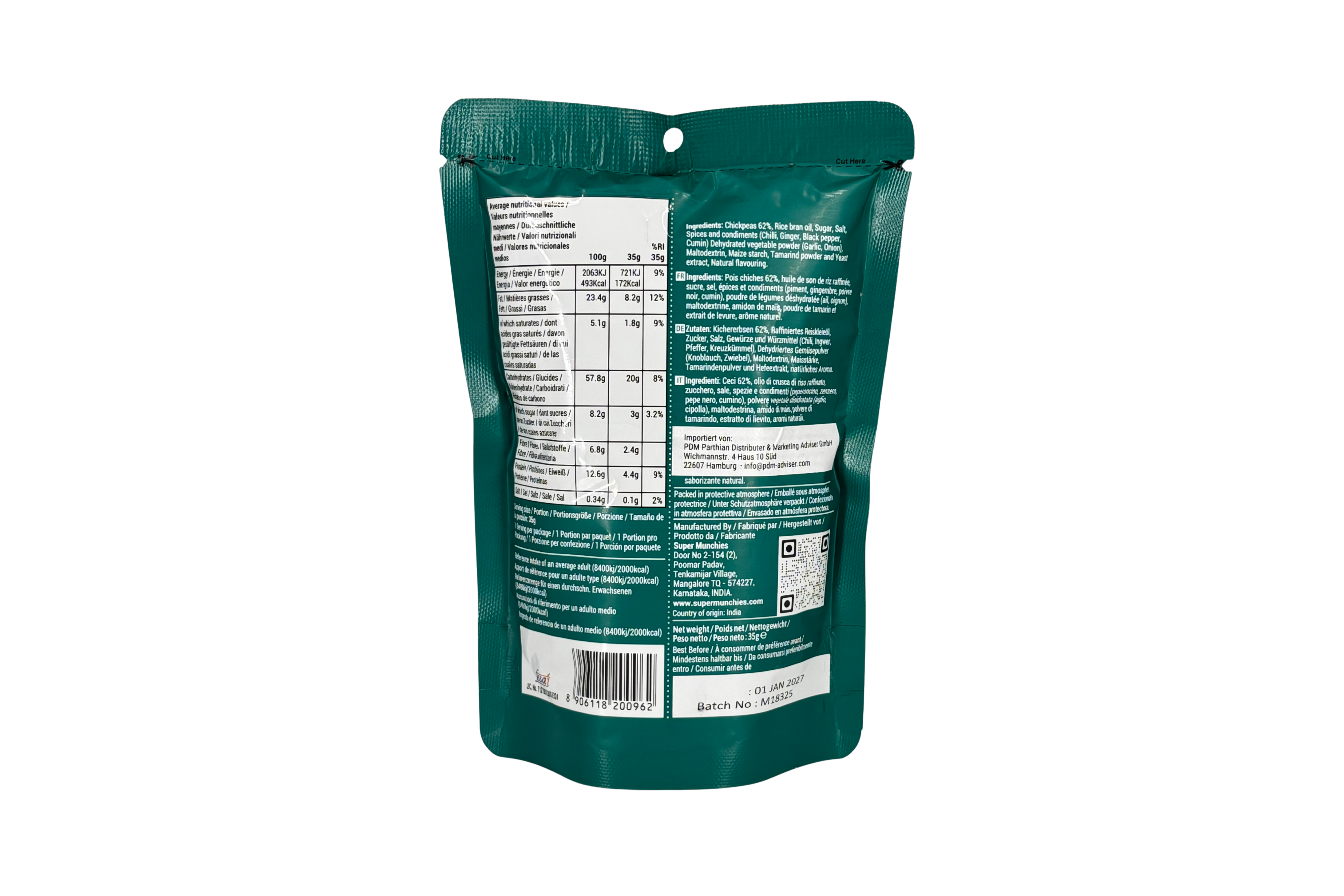 Super Munchies Peri Peri Chickpeas, VPE: 35g, VKE: 50x35g