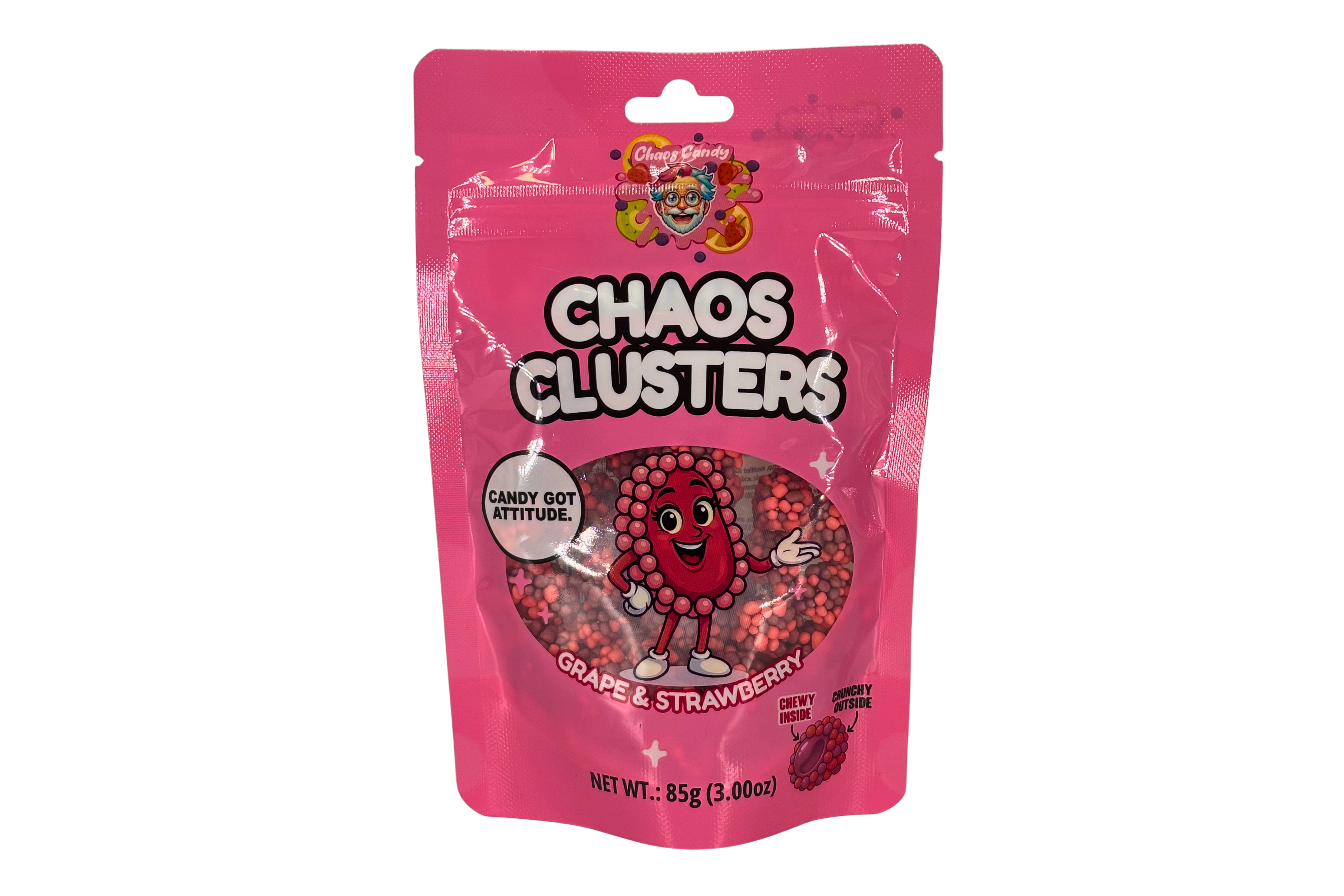 Chaos Candy Chaos Clusters Grape & Strawberry, VPE: 85g, VKE: 12x85g