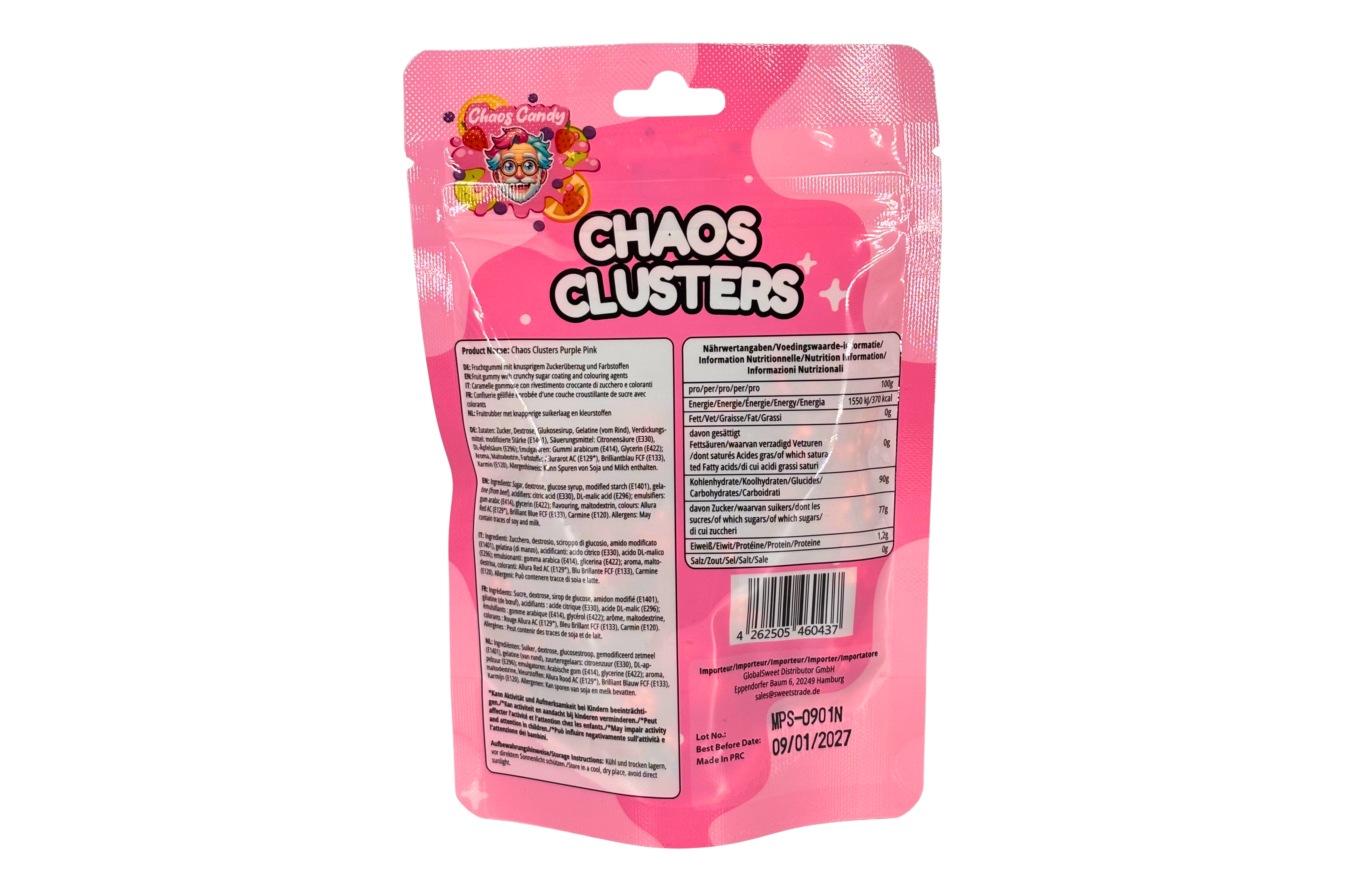 Chaos Candy Chaos Clusters Grape & Strawberry, VPE: 85g, VKE: 12x85g
