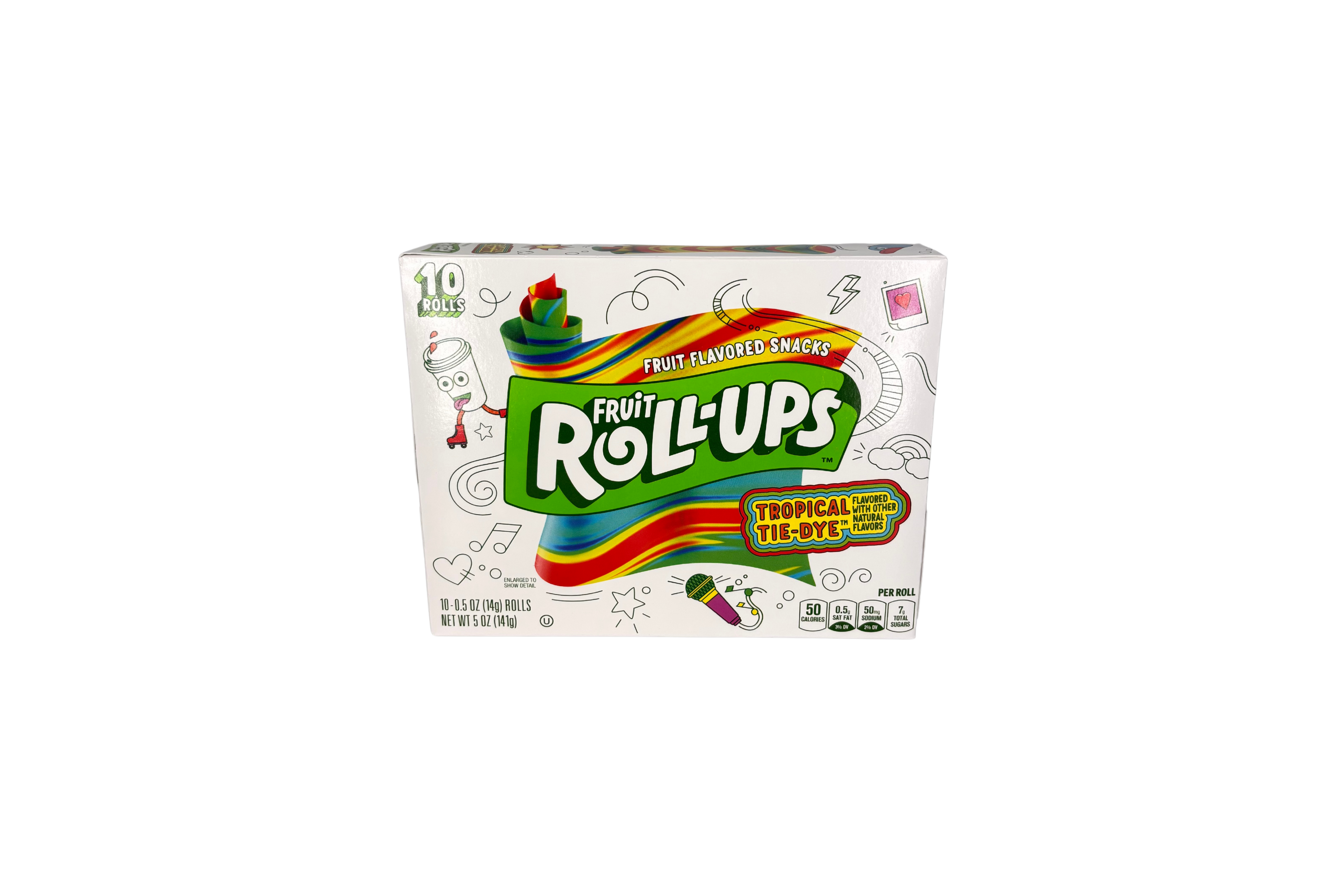 Betty Crocker Fruit Roll-Ups Tropical Tie-Dye, VPE: 141g, VKE: 10x141g