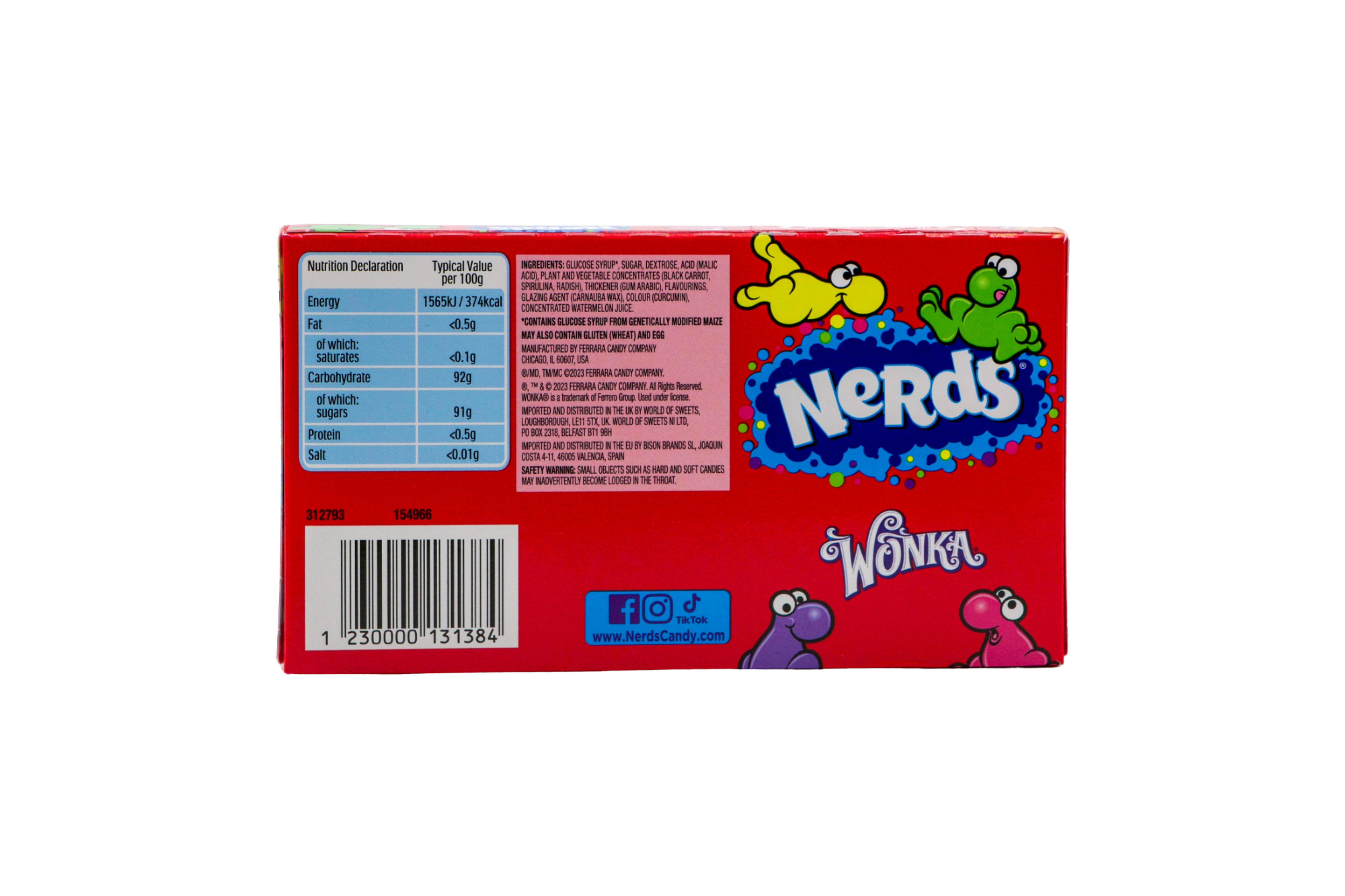 Nerds Rainbow Theater Box, VPE: 141,7g, VKE: 12x141,7g