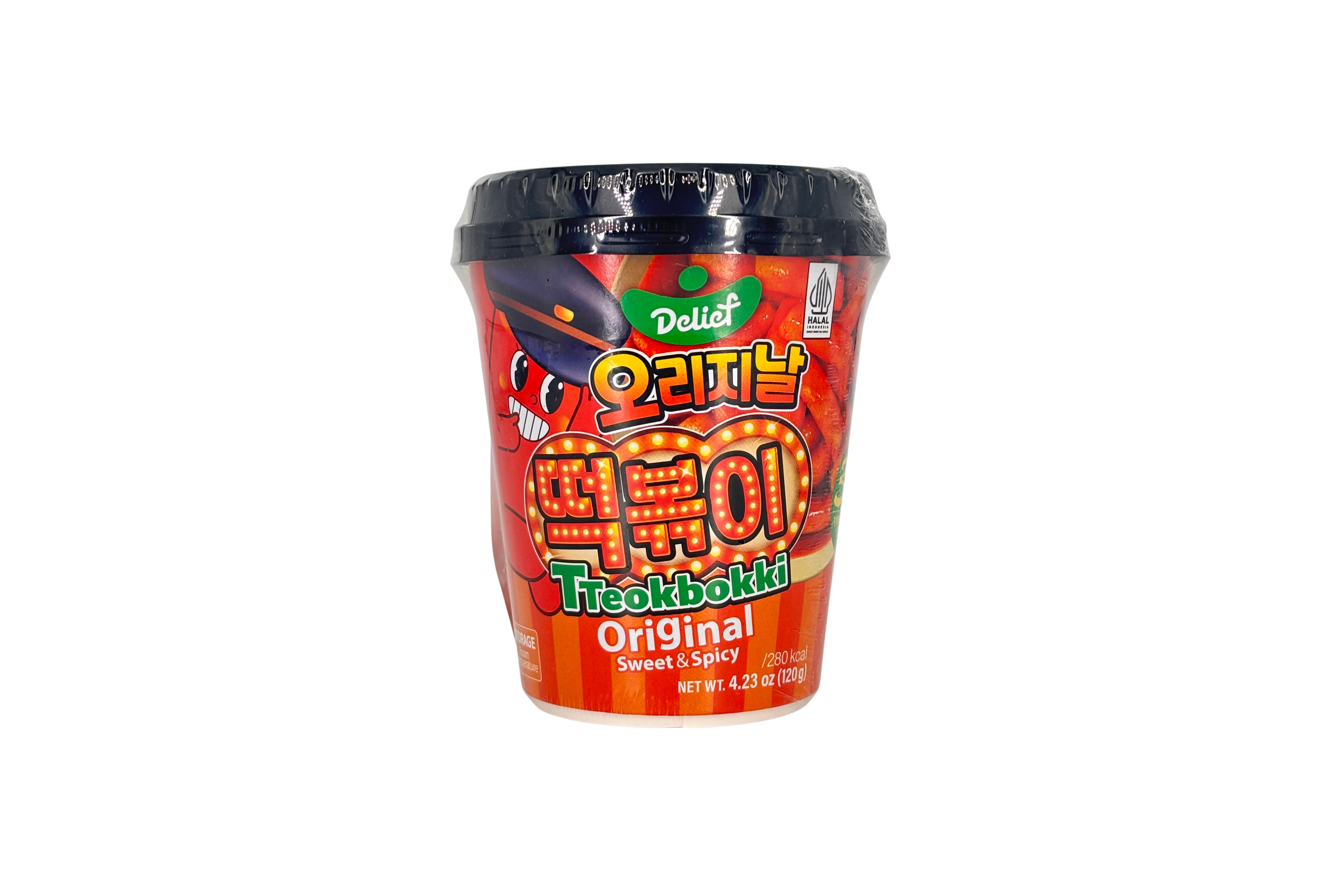 Delief Tteokbokki Cup Original Sweet & Spicy, VPE: 120g, VKE: 30x120g