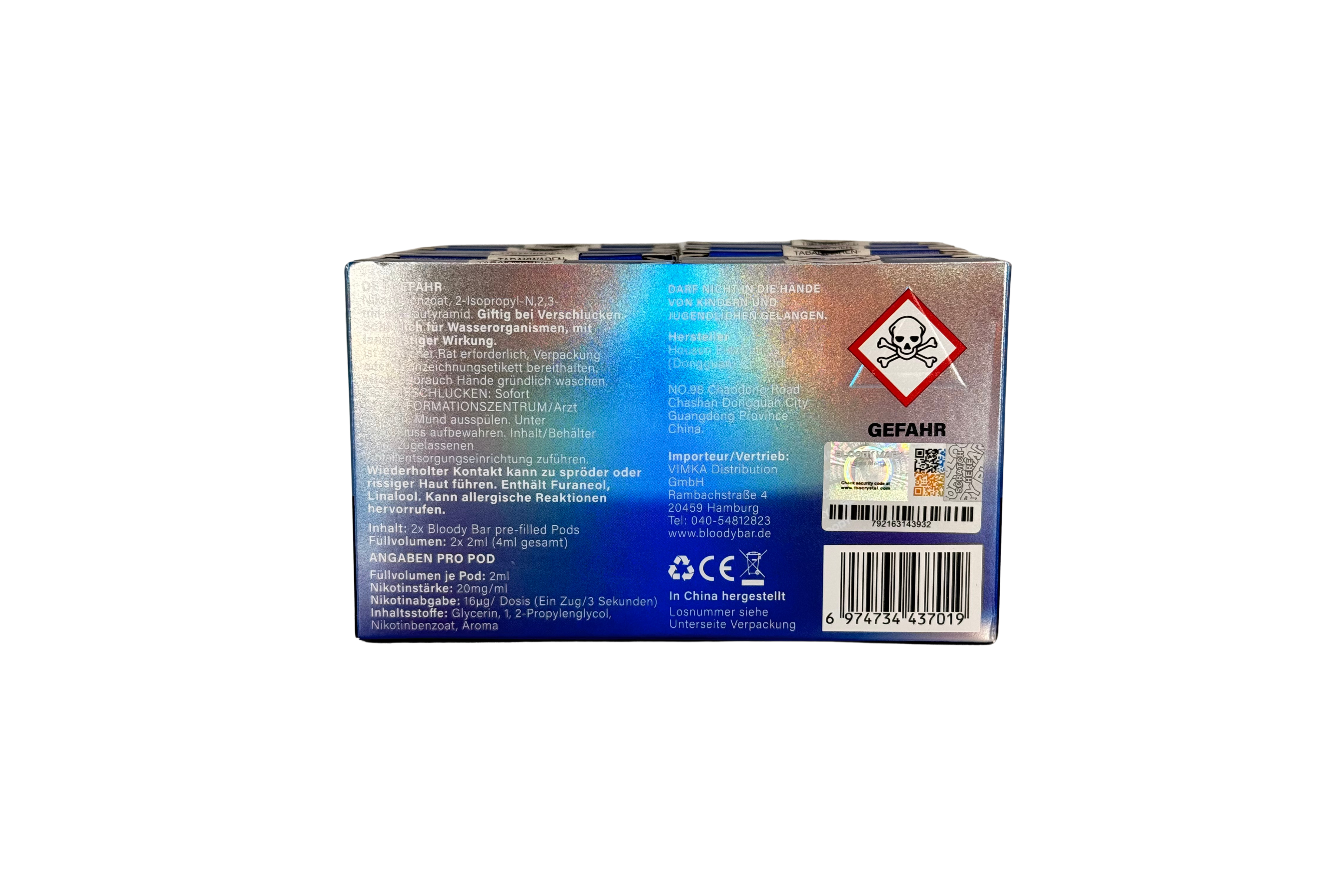 Bloody Bar Prefilled Pod - Blueberry Raspberry - 20mg/ml Nikotin