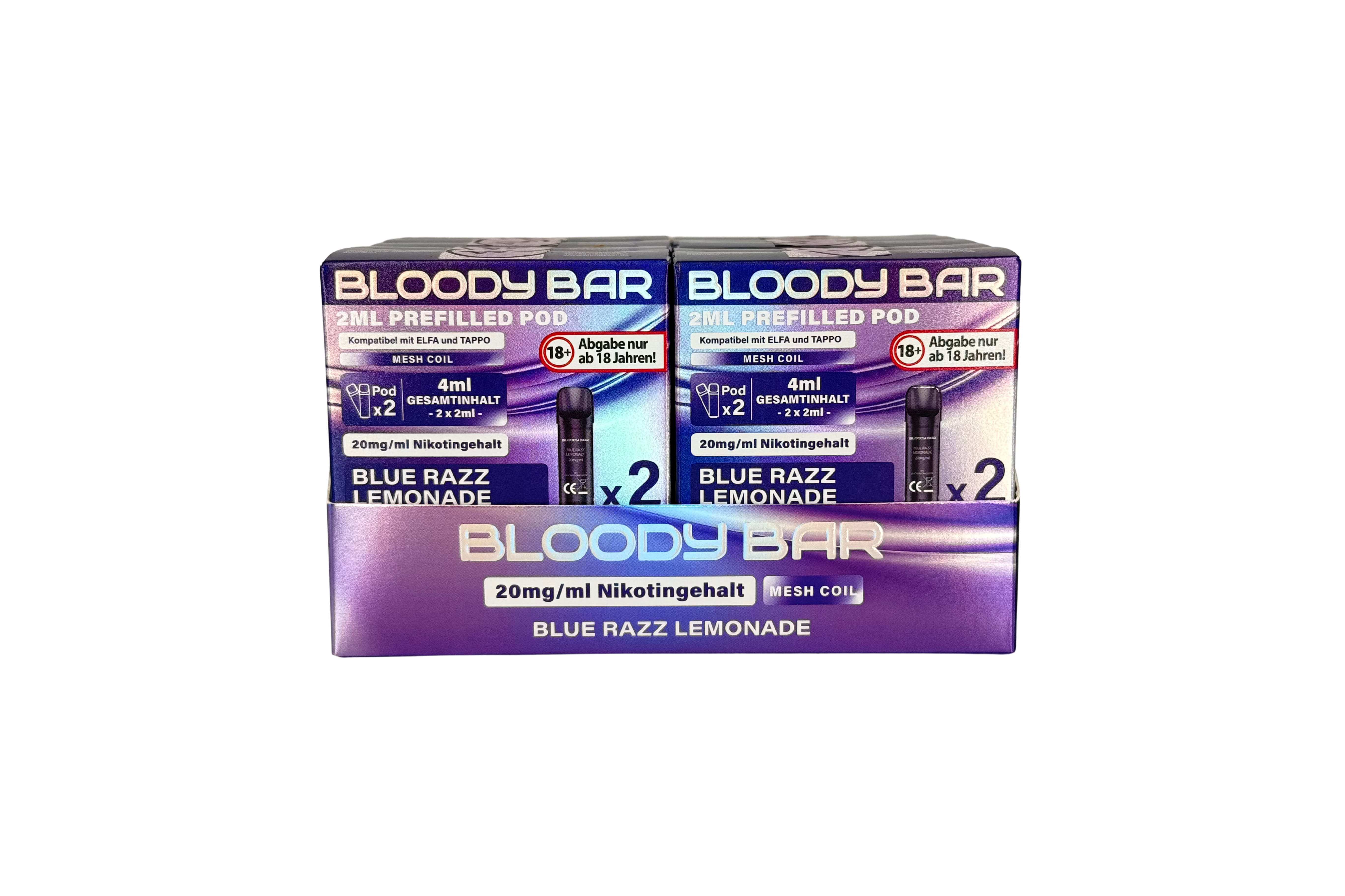 Bloody Bar Prefilled Pod - Blue Razz Lemonade - 20mg/ml Nikotin