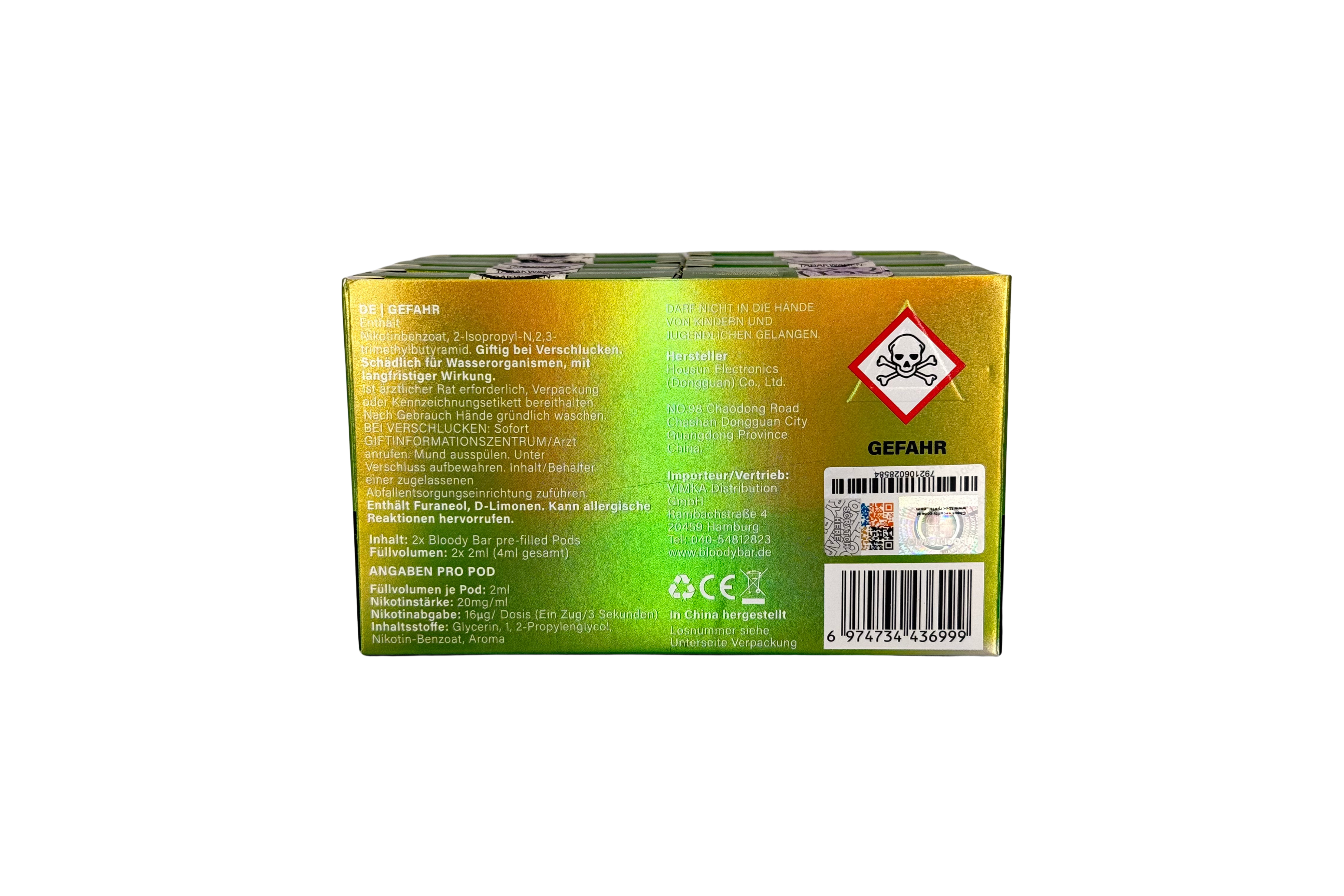 Bloody Bar Prefilled Pod - Kiwi Passionfruit Guava - 20mg/ml Nikotin