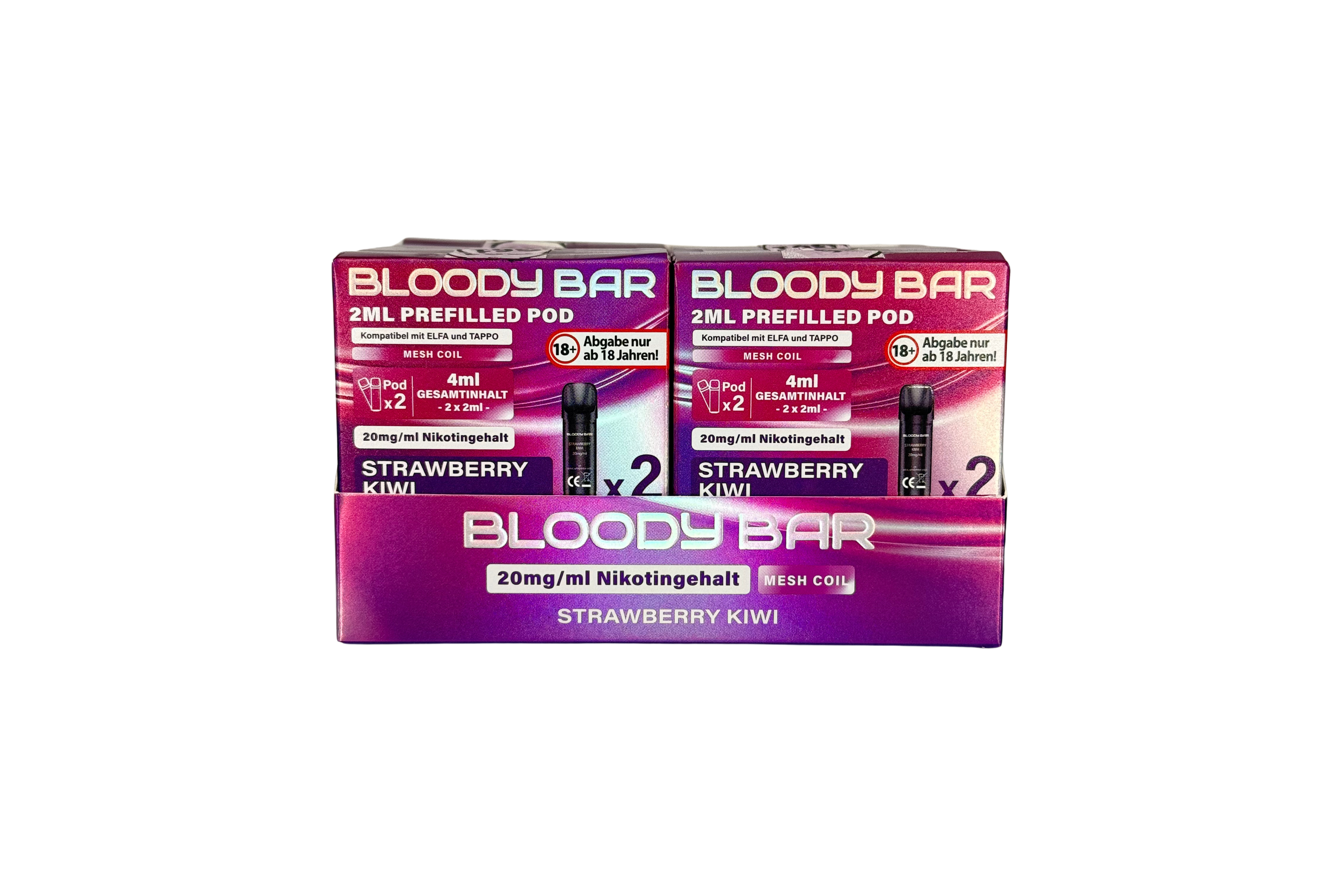 Bloody Bar Prefilled Pod - Strawberry Kiwi - 20mg/ml Nikotin