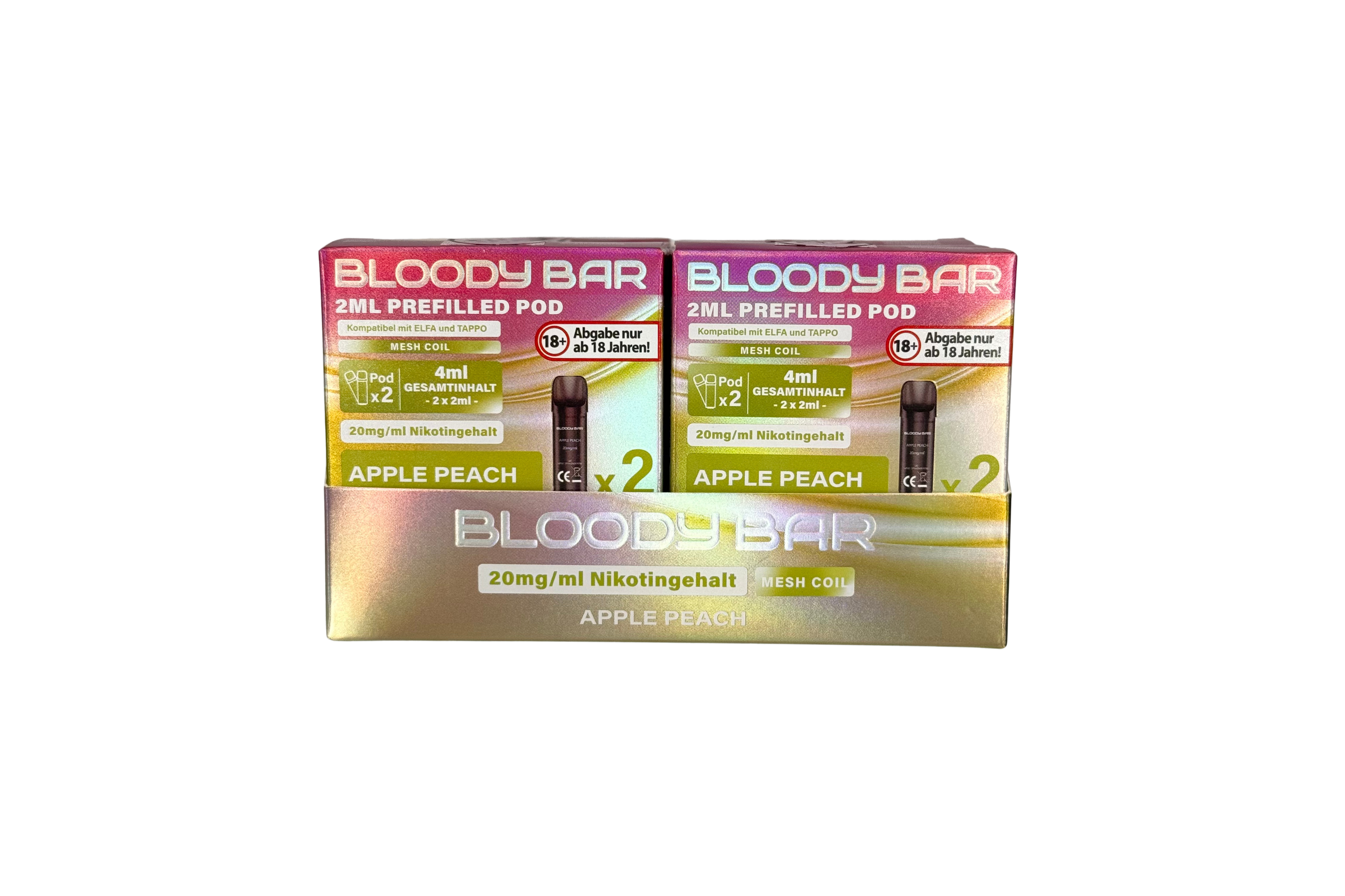 Bloody Bar Prefilled Pod - Apple Peach - 20mg/ml Nikotin