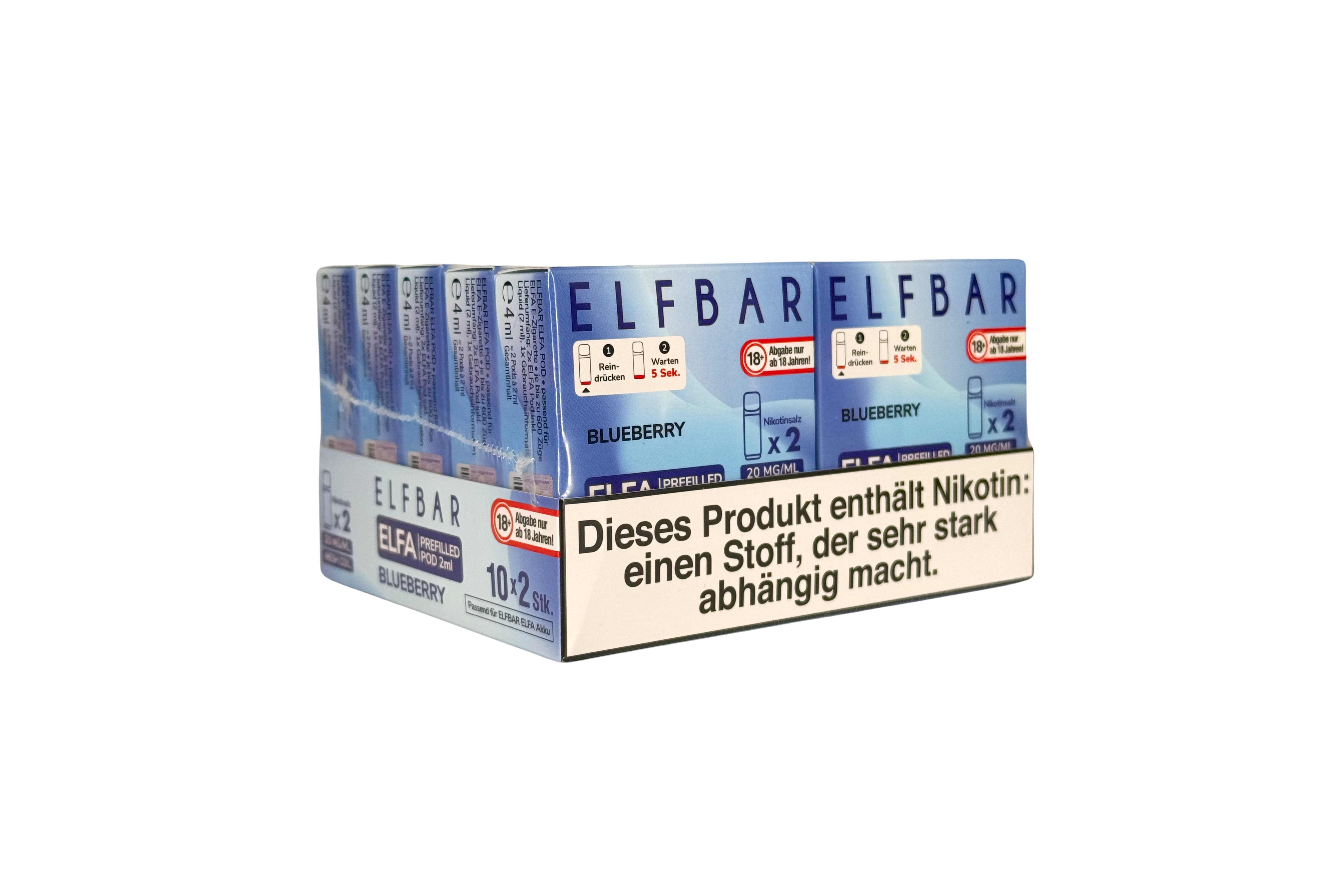 Elfbar ELFA CP Prefilled Pod, Blueberry, VPE: 2 Stk. / Box - 20mg/ml Nikotingehalt,