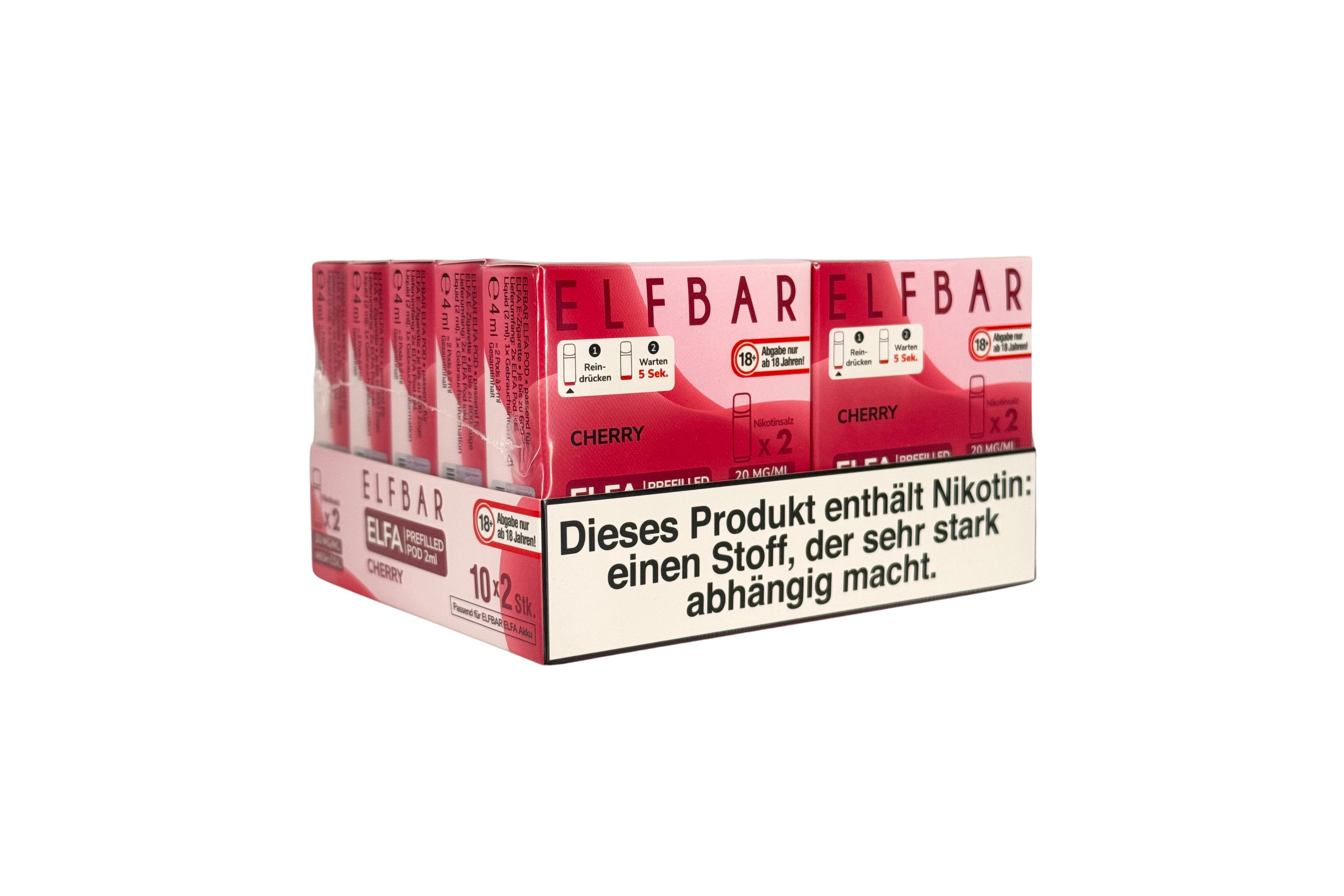 Elfbar ELFA CP Prefilled Pod, Cherry, VPE: 2 Stk. / Box - 20mg/ml Nikotingehalt