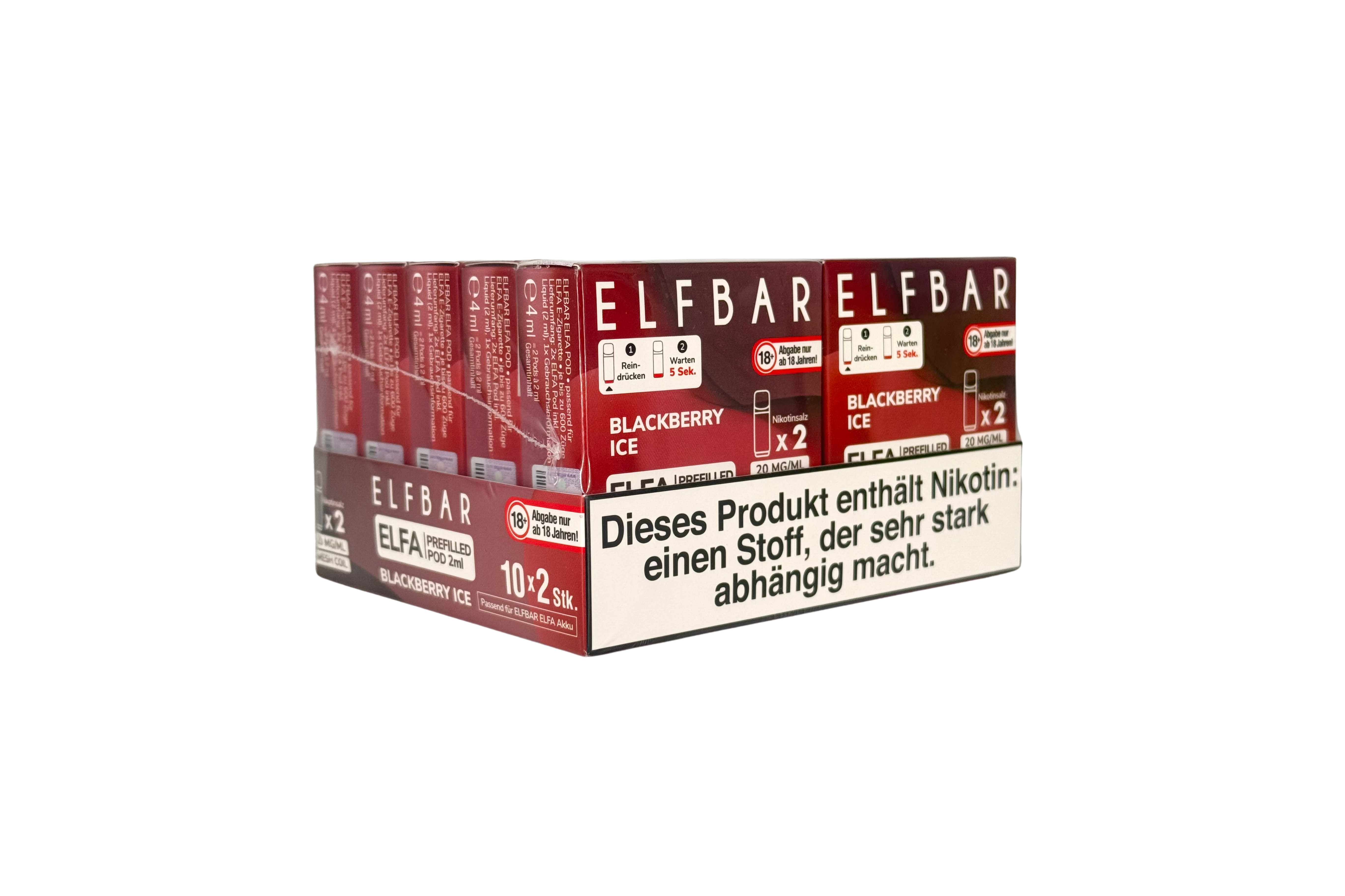 Elfbar ELFA CP Prefilled Pod, Blackberry Ice, VPE: 2 Stk. / Box - 20mg/ml Nikotingehalt