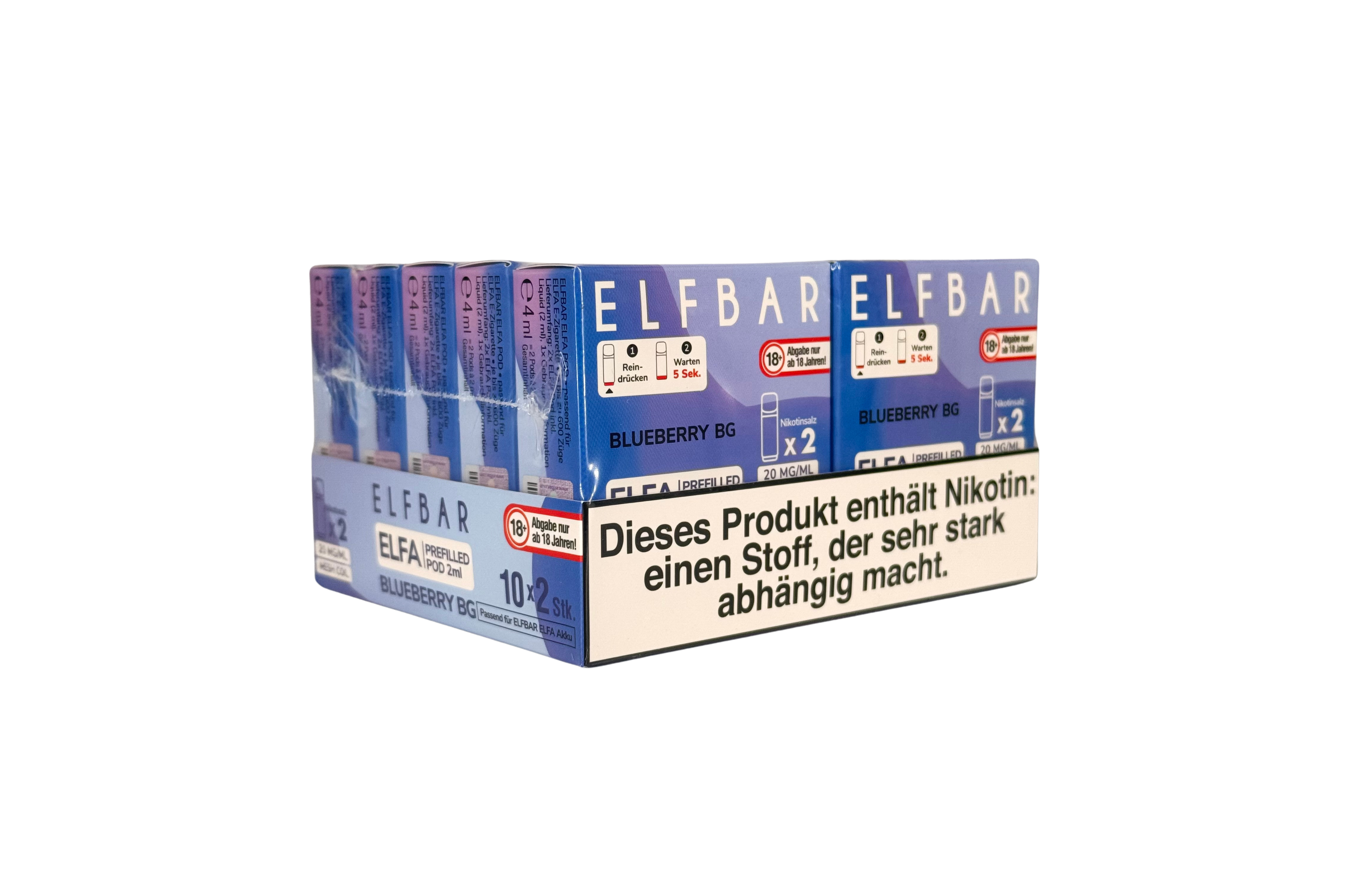 Elfbar ELFA CP Prefilled Pod, Blueberry BG, VPE: 2 Stk. / Box - 20mg/ml Nikotingehalt