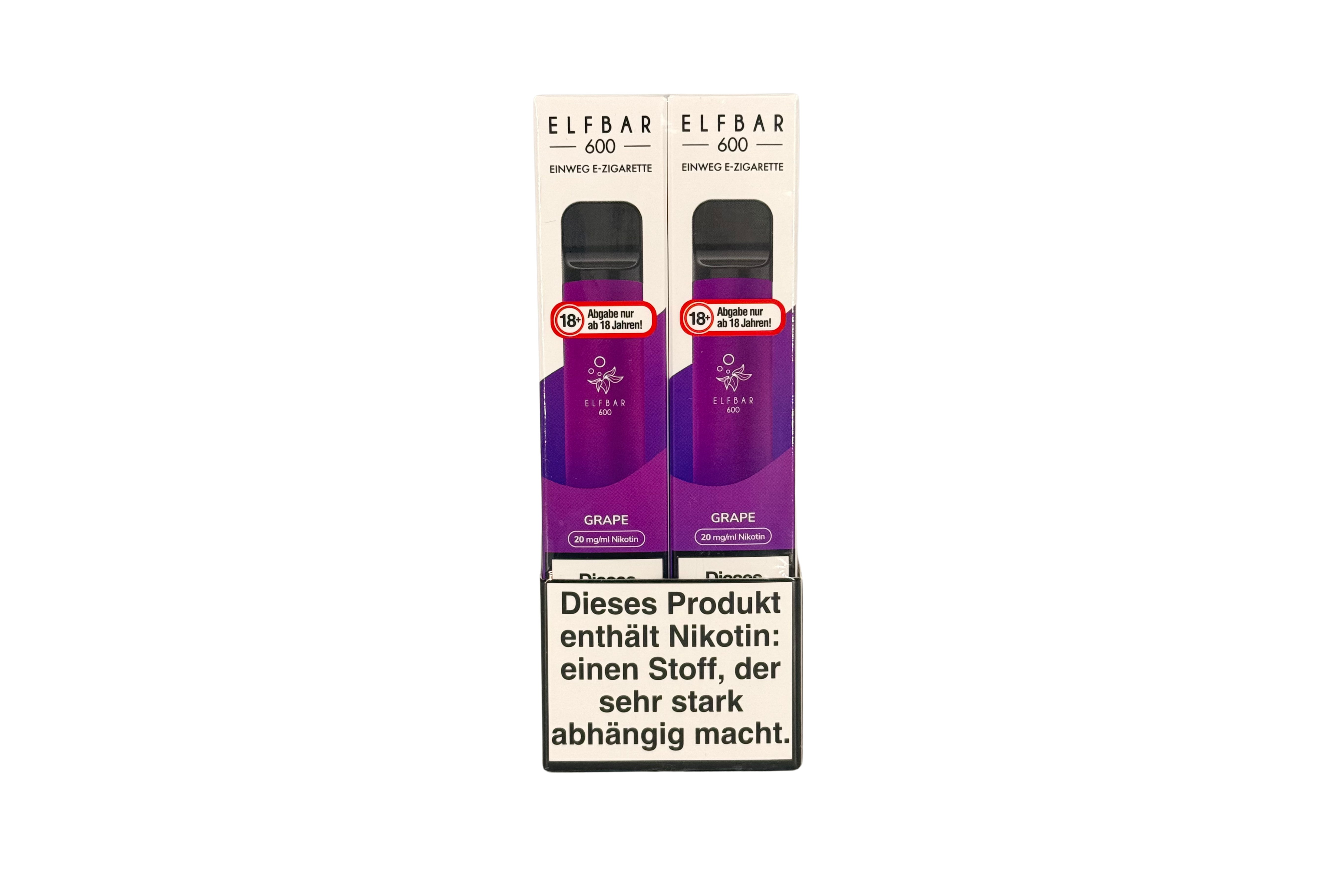Elf Bar 600 Einweg e-Zigarette, Grape / Traube, VPE: 1 Stk. / Box - 20mg/ml Nikotingehalt