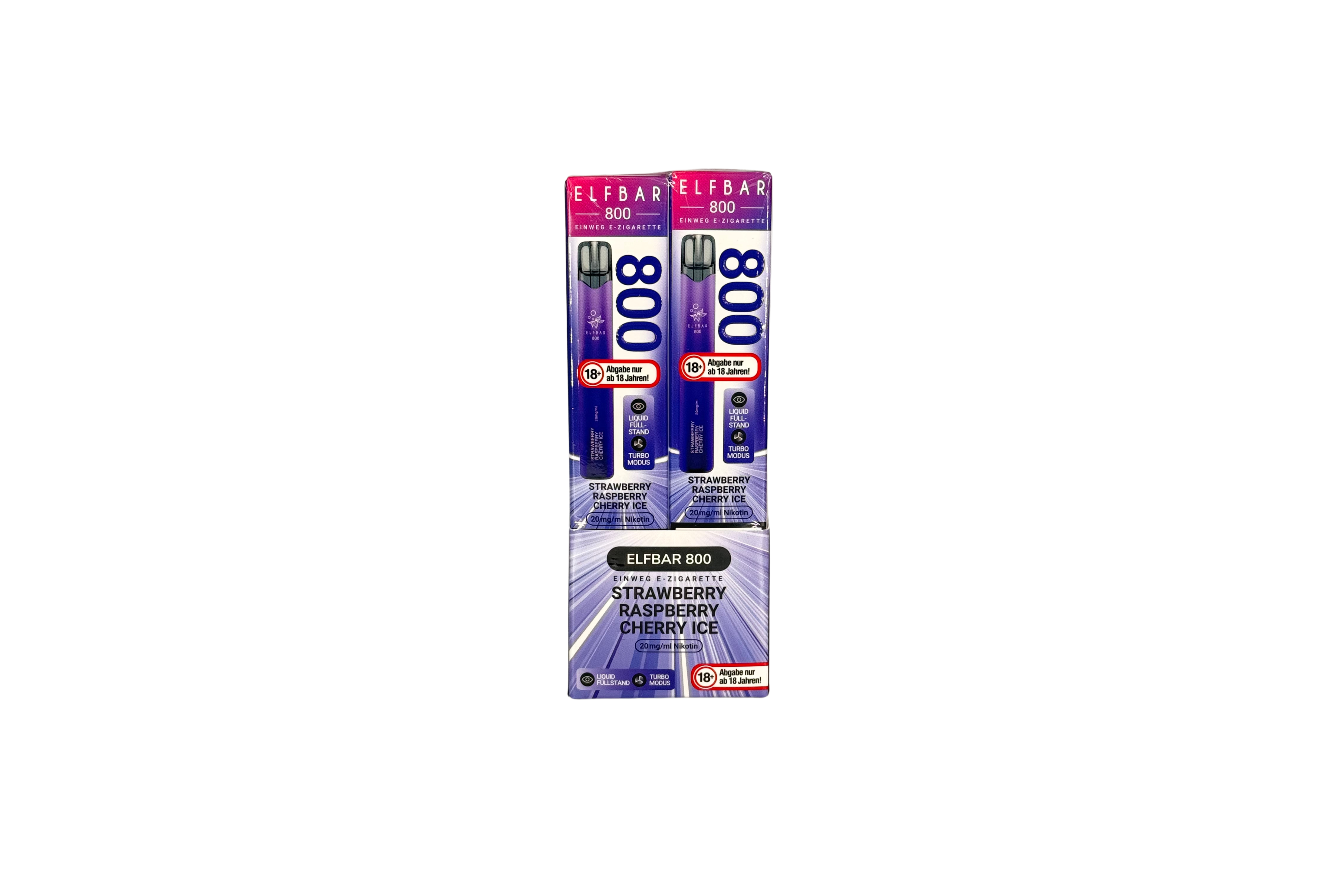Elfbar 800 Einweg E-Zigarette - Strawberry Raspberry Cherry Ice 20mg/ml, VKE: 10 Stück