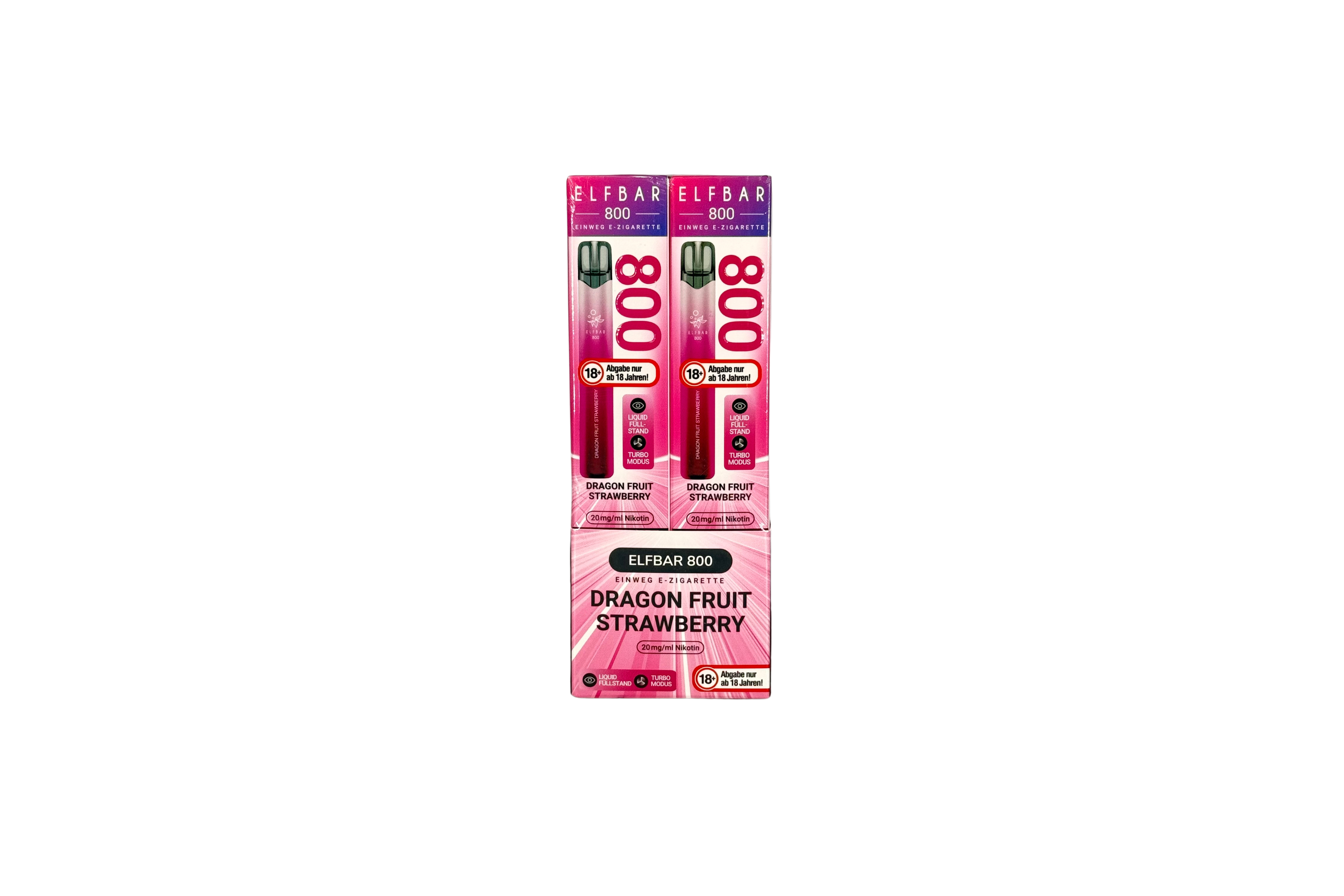 Elfbar 800 Einweg E-Zigarette - Dragon Fruit Strawberry 20mg/ml, VKE: 10 Stück