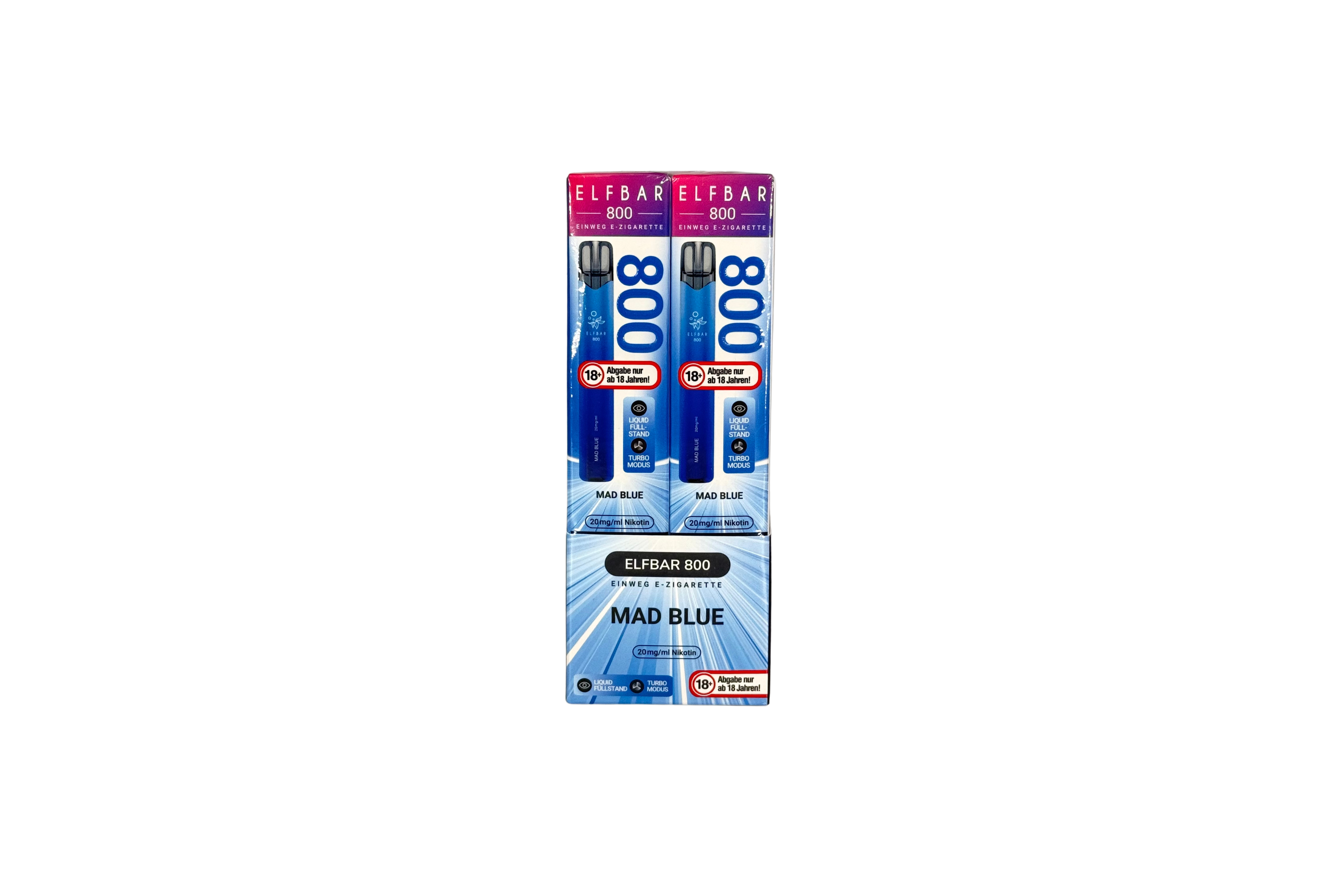 Elfbar 800 Einweg E-Zigarette - Mad Blue 20mg/ml, VKE: 10 Stück