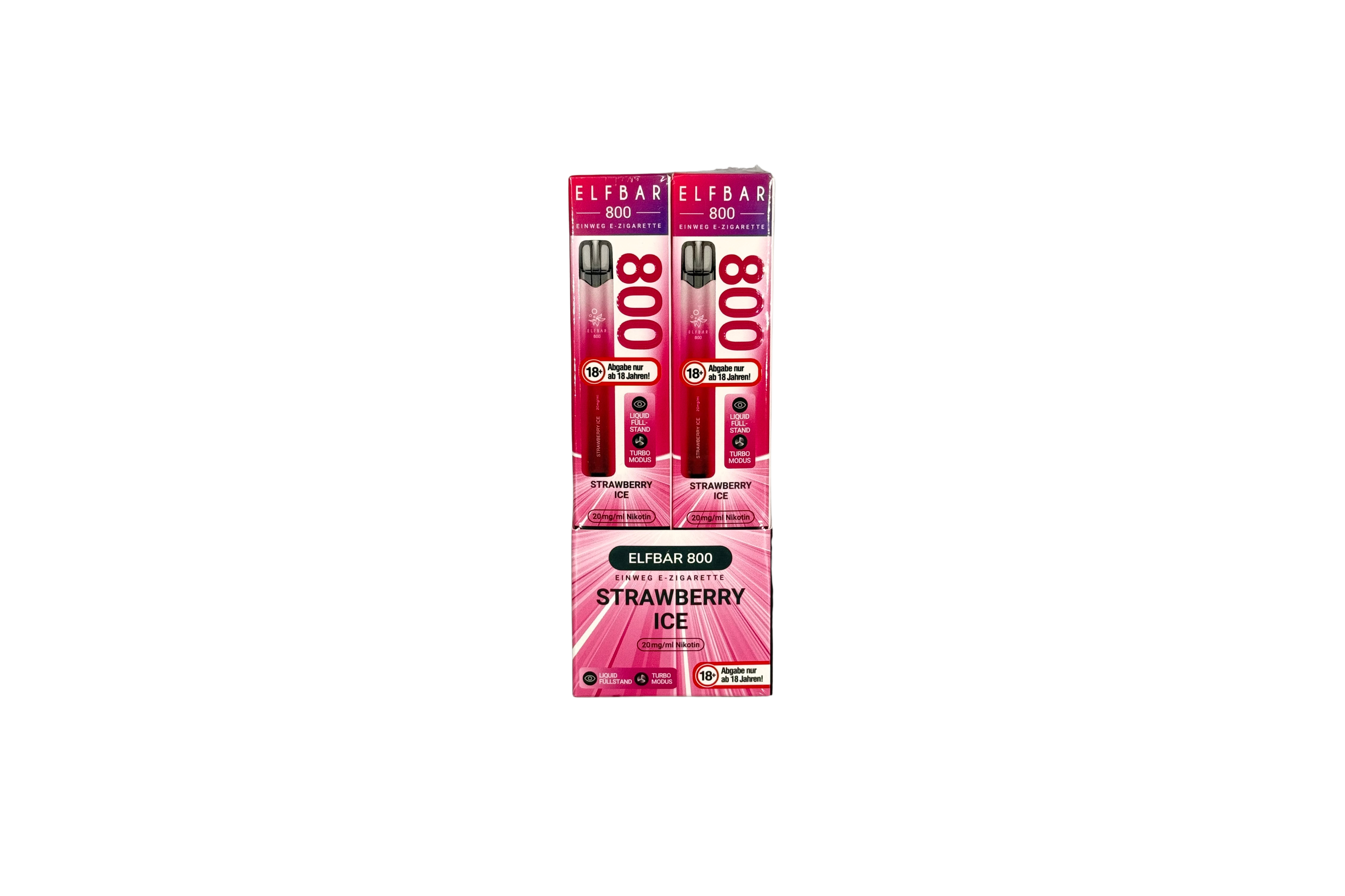 Elfbar 800 Einweg E-Zigarette - Strawberry Ice 20mg/ml, VKE: 10 Stück