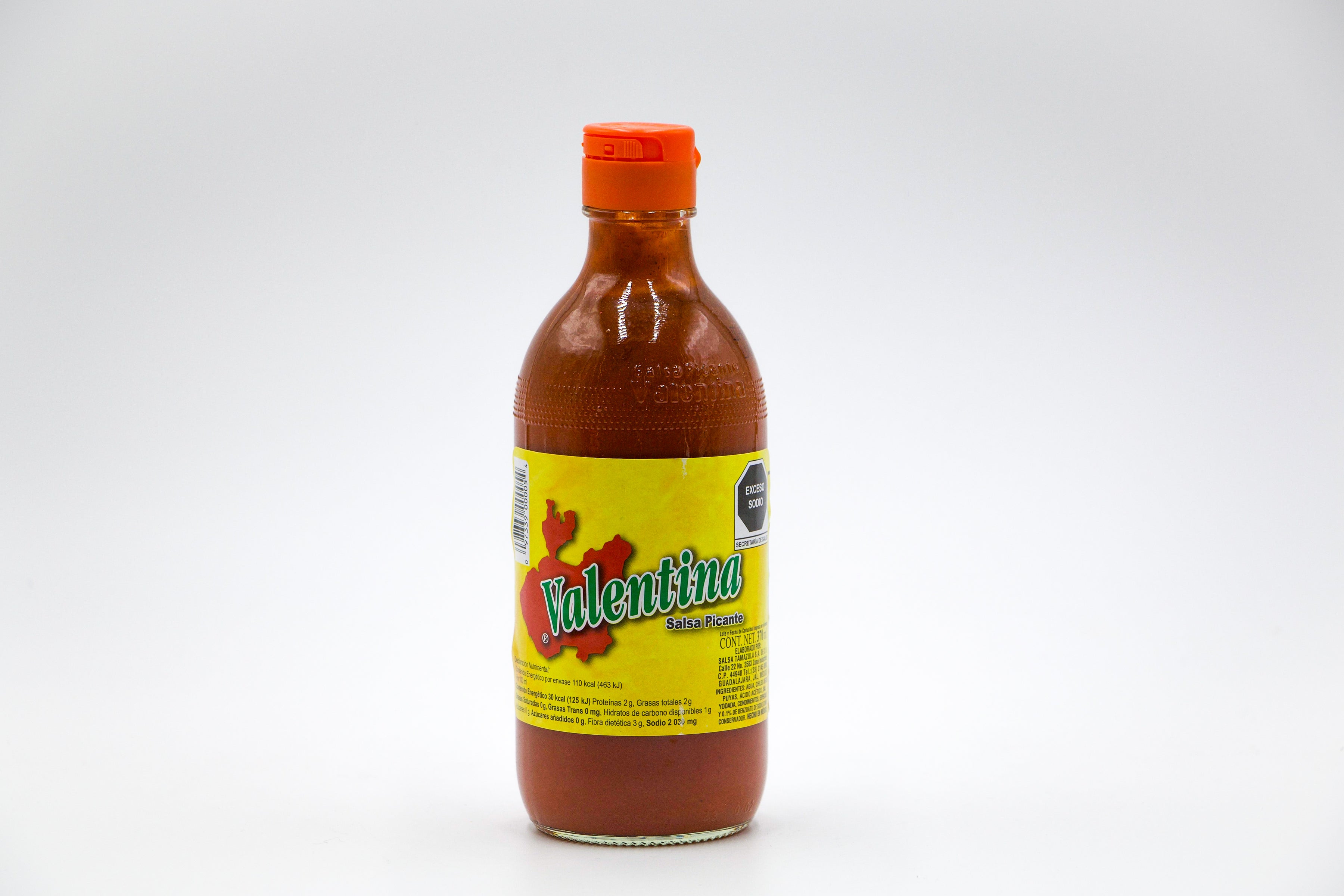 Valentina Salsa Picante Amarilla, Scharfe mexikanische Chili-Soße, VPE: 370ml, VKE: 24x370ml