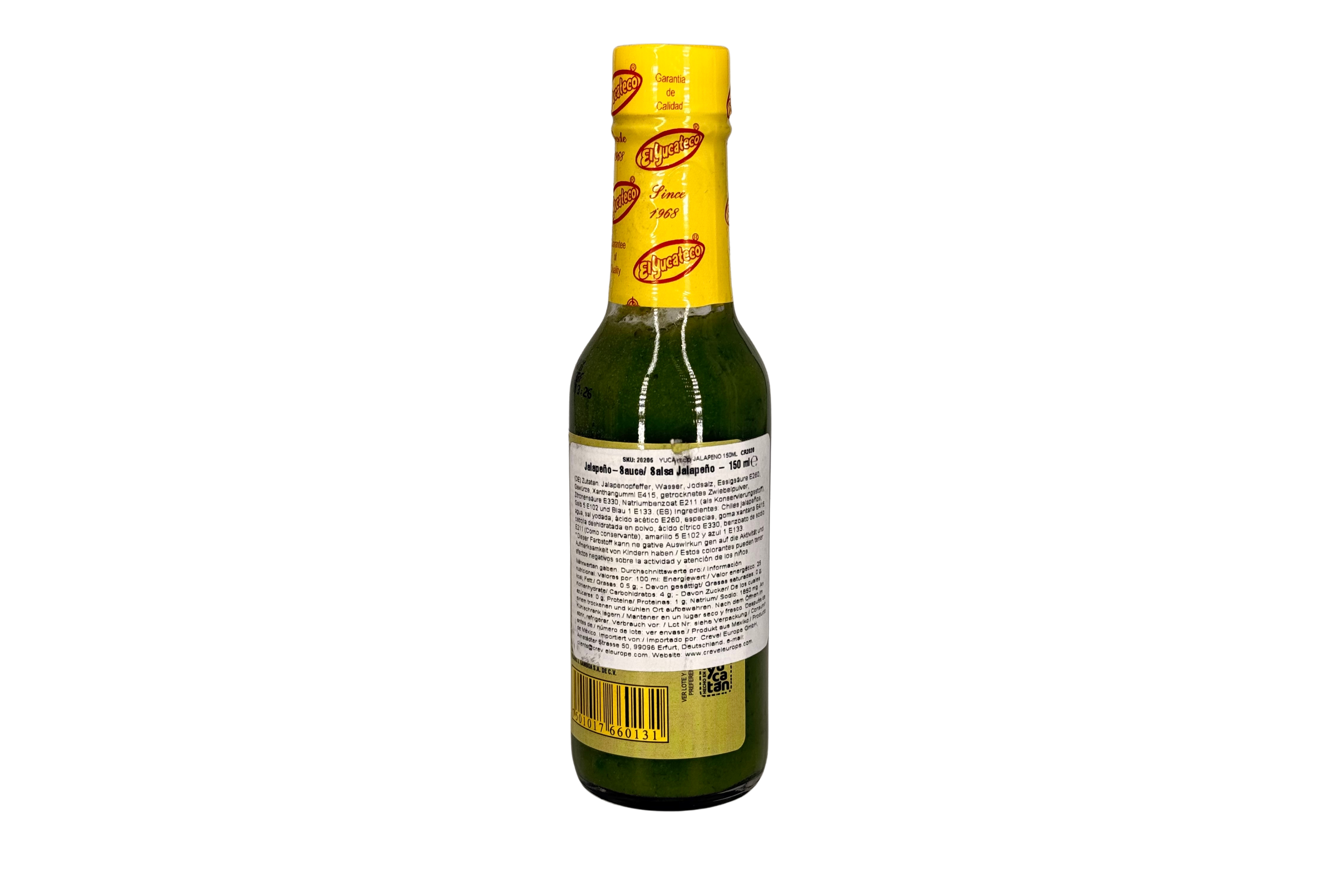 El Yucateco Jalapeños-Chili-Soße, VPE: 1x150ml