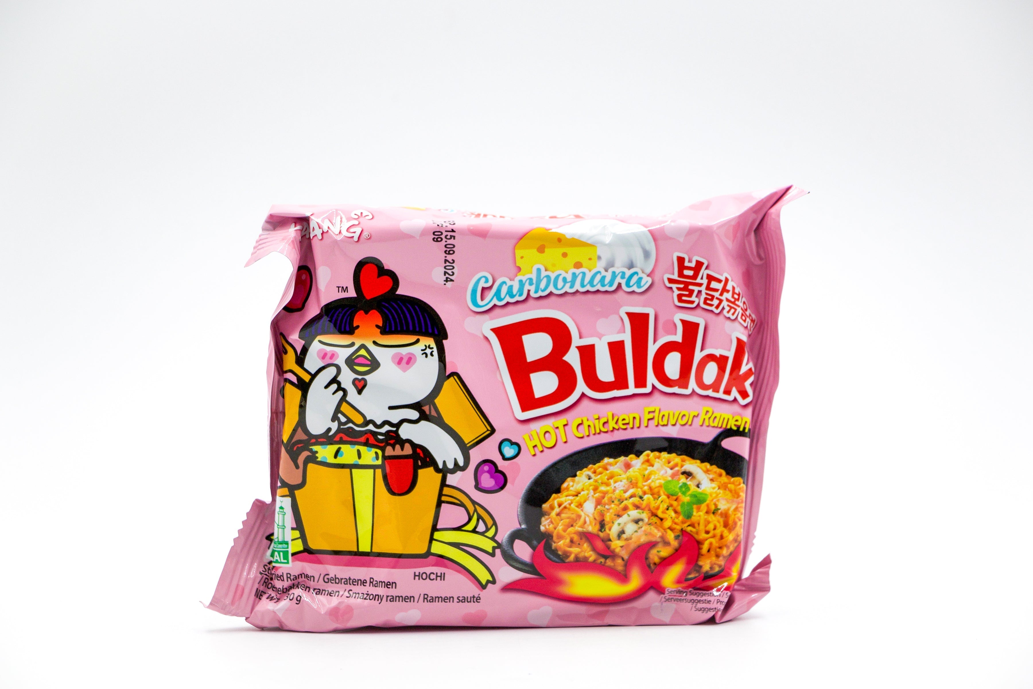 Samyang Buldak Instant Nudeln Hot Chicken Carbonara, VPE: 5x130g, VKE: 8x5x130g