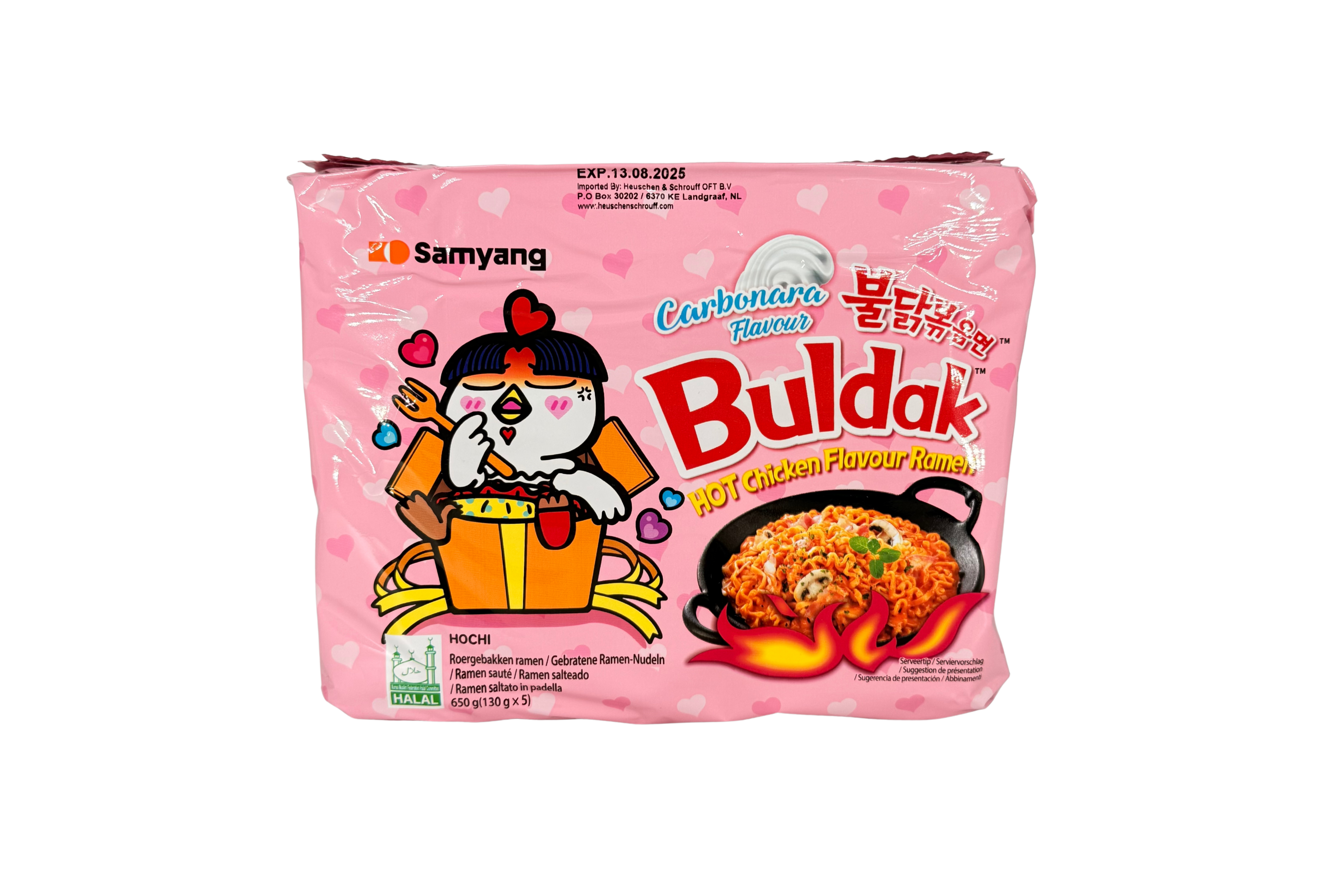 Samyang Buldak Instant Nudeln Hot Chicken Carbonara, VPE: 130g, VKE: 5x130g