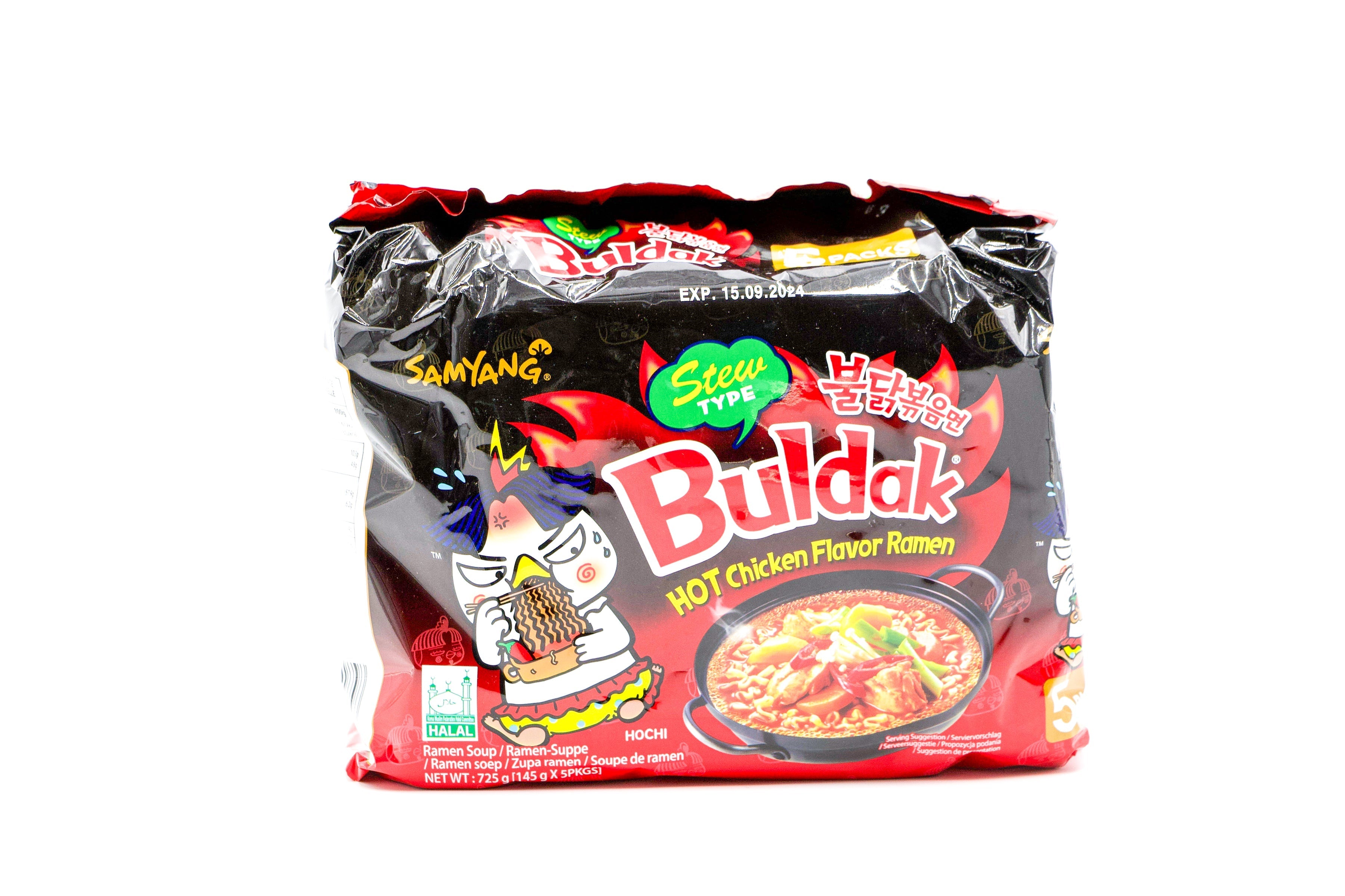 Samyang Buldak Instant Nudeln Hot Chicken Stew type, VPE: 5x145g