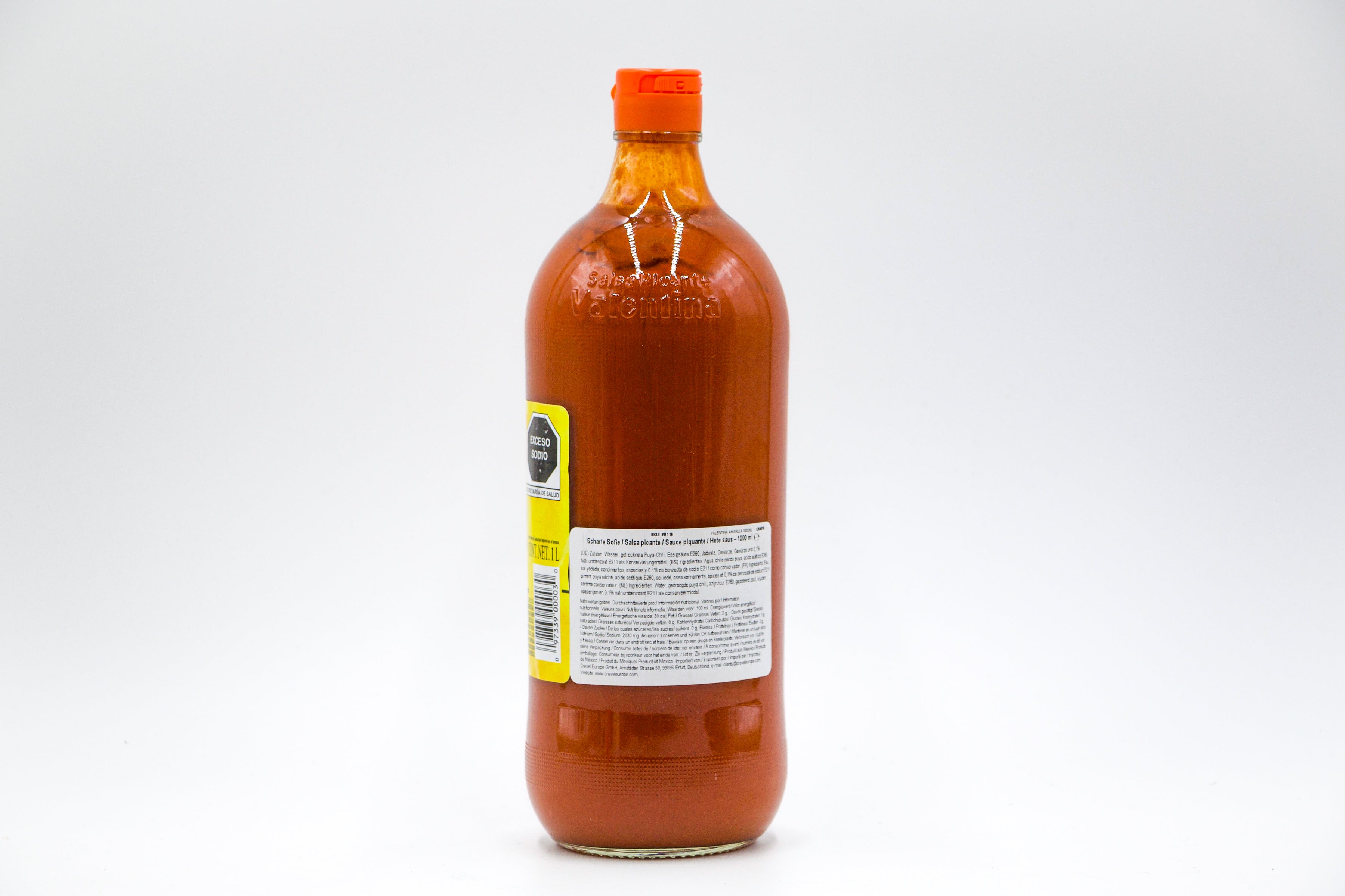 Valentina Salsa Picante Amarilla, Scharfe mexikanische Chili-Soße, VPE: 1000ml, VKE: 12x1000ml