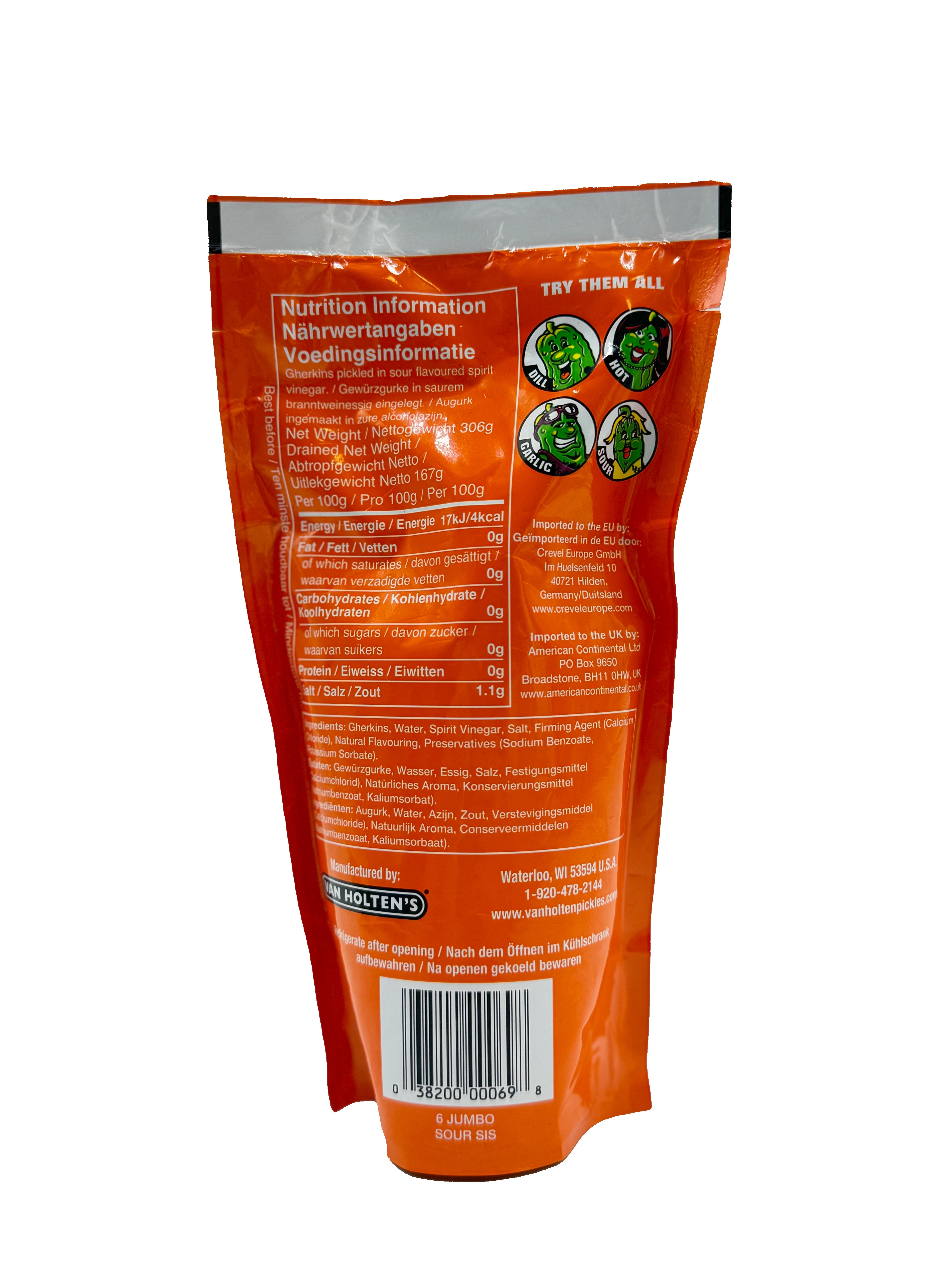 Van Holten´s Sour Sis Pickle, VPE: 333g, VKE: 12x333g
