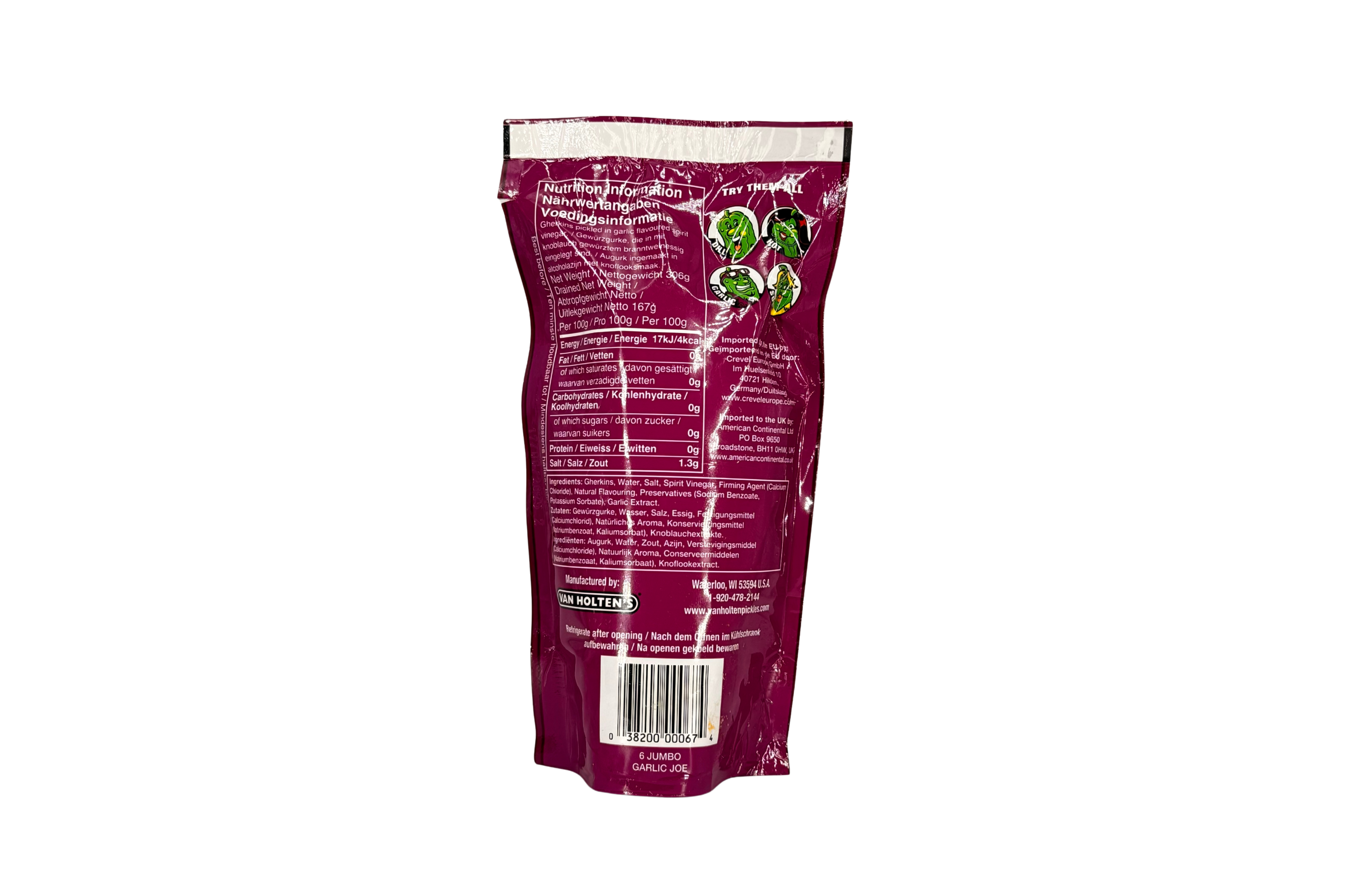 Van Holten´s Garlic Joe Pickle, VPE: 333g, VKE:12x333g