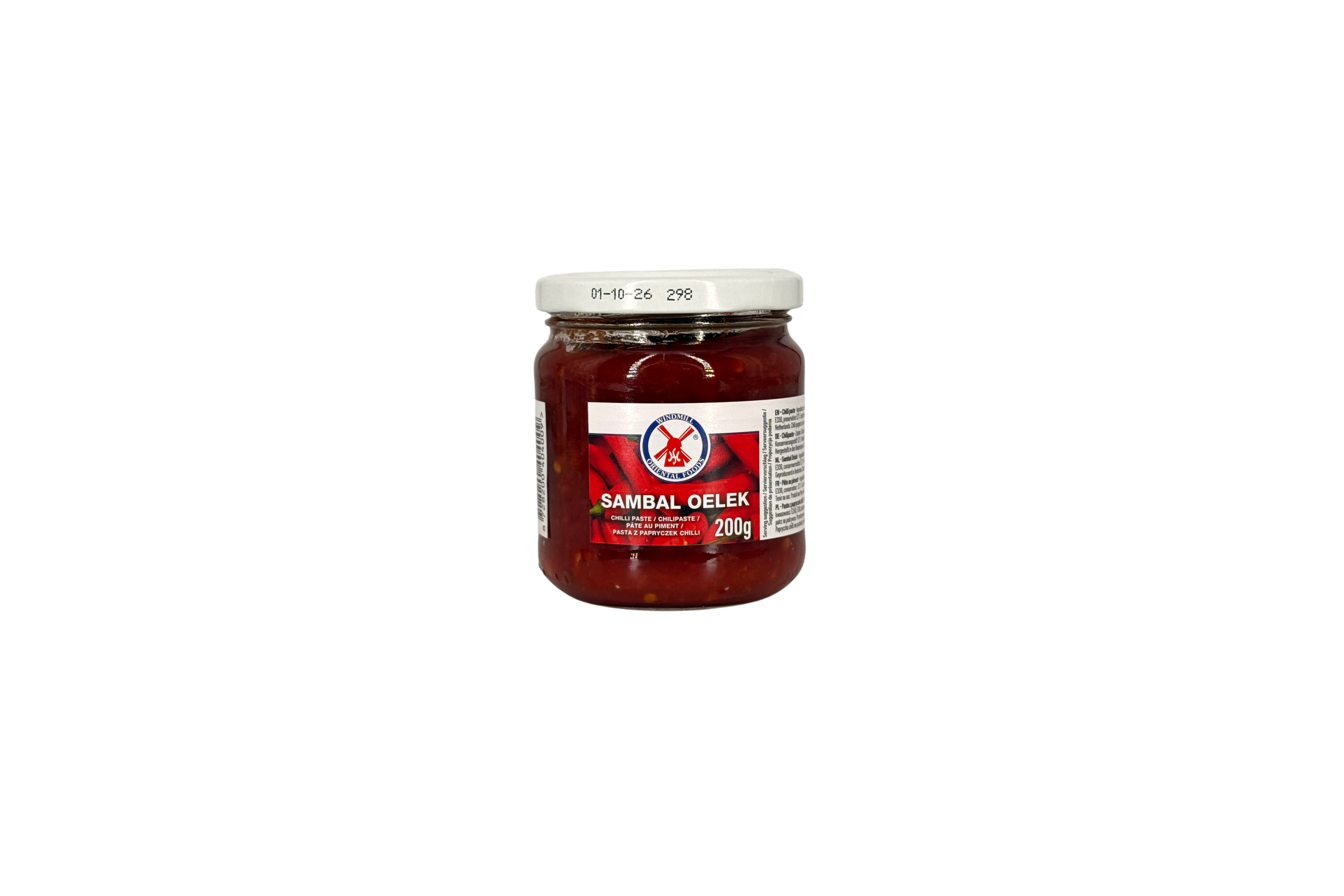 Wind Mill Or. Foods Sambal Oelek Chilipaste, VPE: 200g, VKE: 12x200g